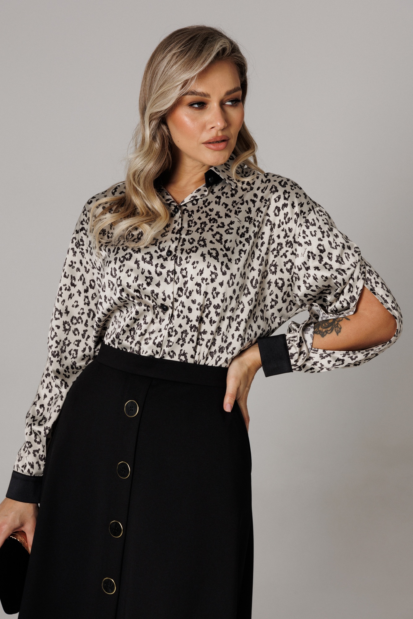 Костюм с юбкой 1306 платина Anastasia фото 4 Костюм с юбкой 1306 платина Anastasia фото 4