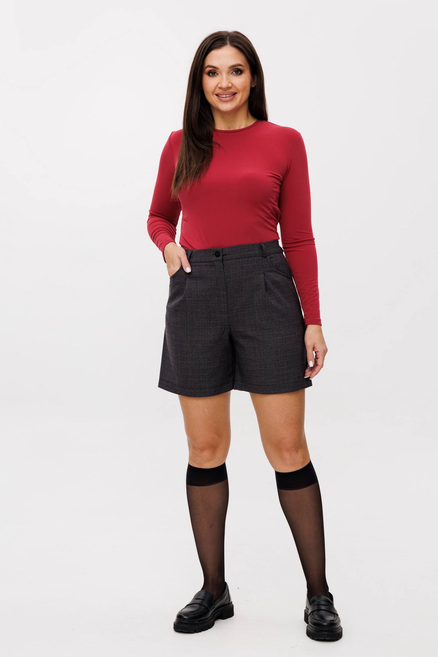 Шорты 1403-2 мокрый асфальт Anelli фото 5 Шорты 1403-2 мокрый асфальт Anelli фото 5