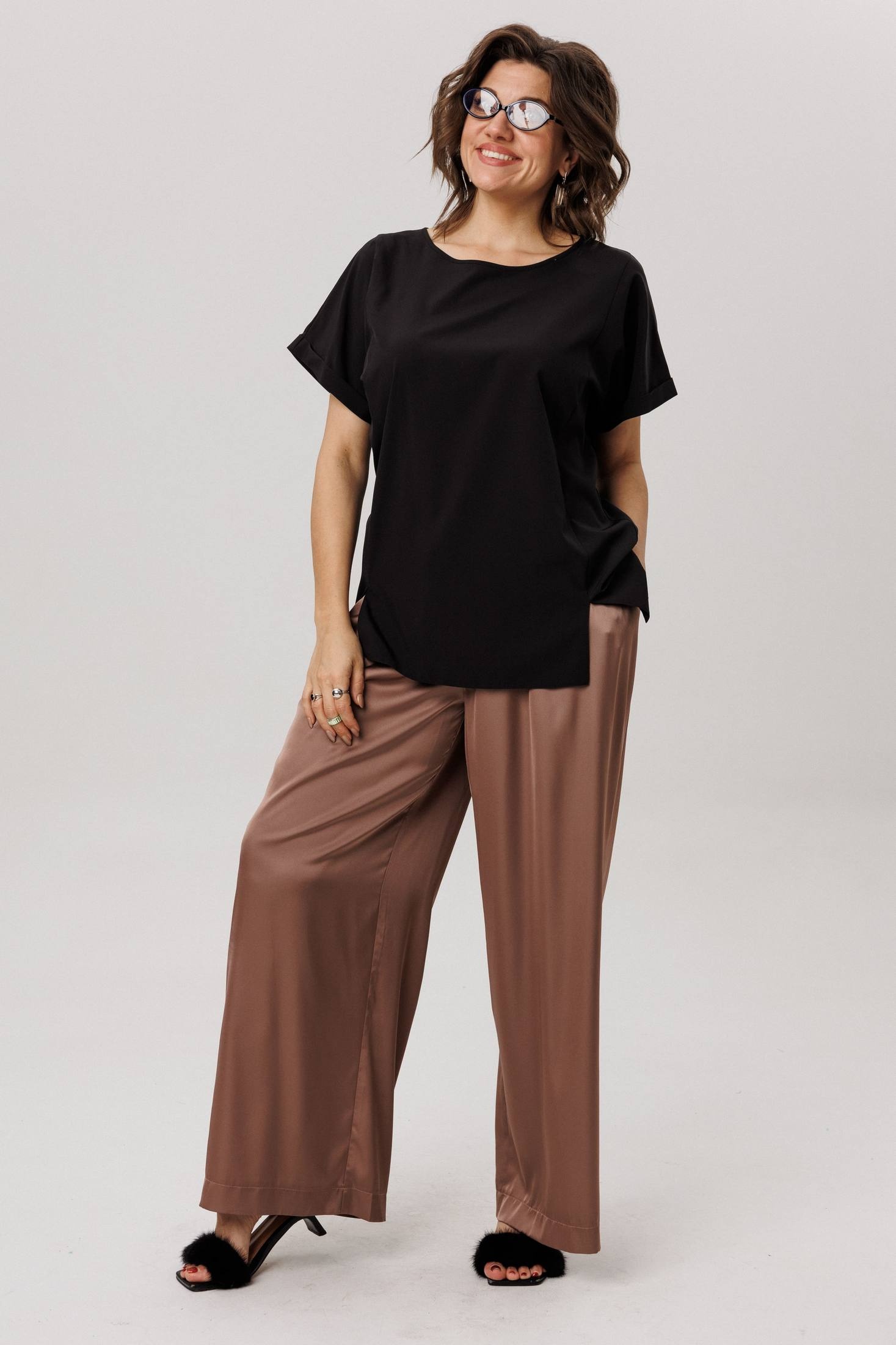 Футболка 1576 черный кофе Anelli фото 3 Футболка 1576 черный кофе Anelli фото 3