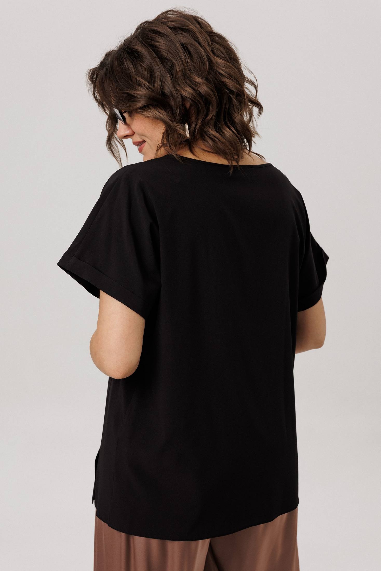 Футболка 1576 черный кофе Anelli фото 2 Футболка 1576 черный кофе Anelli фото 2