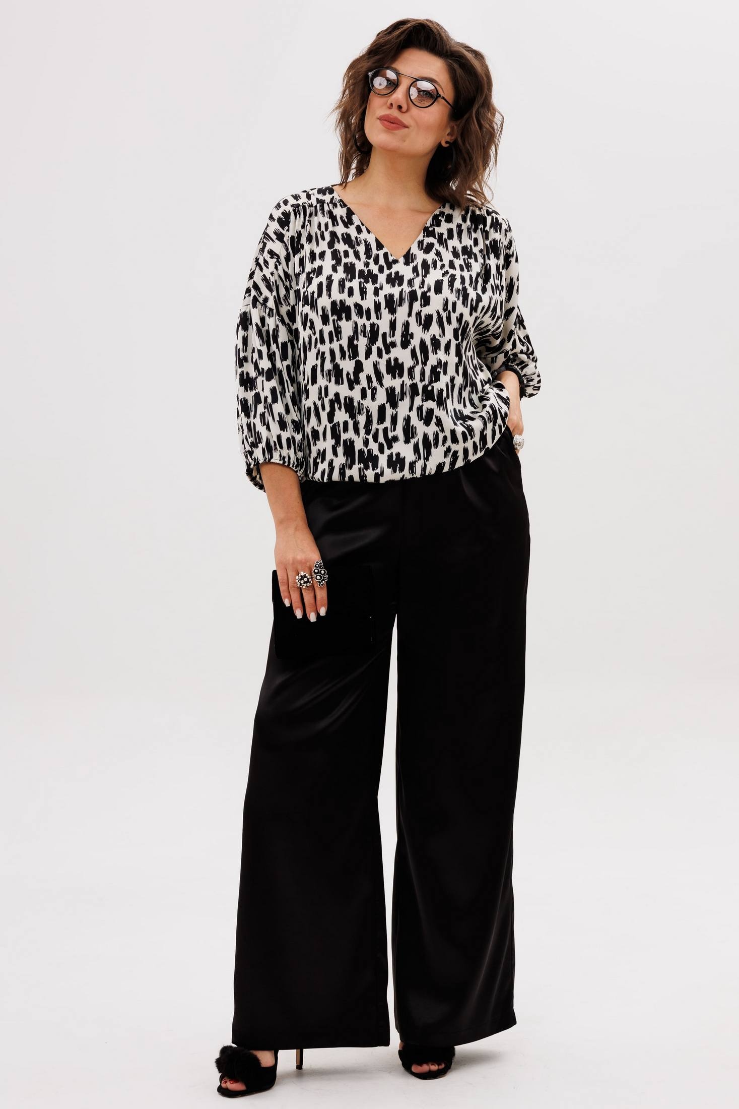 Блузка 1676-1 сафари шелк Anelli фото 5 Блузка 1676-1 сафари шелк Anelli фото 5