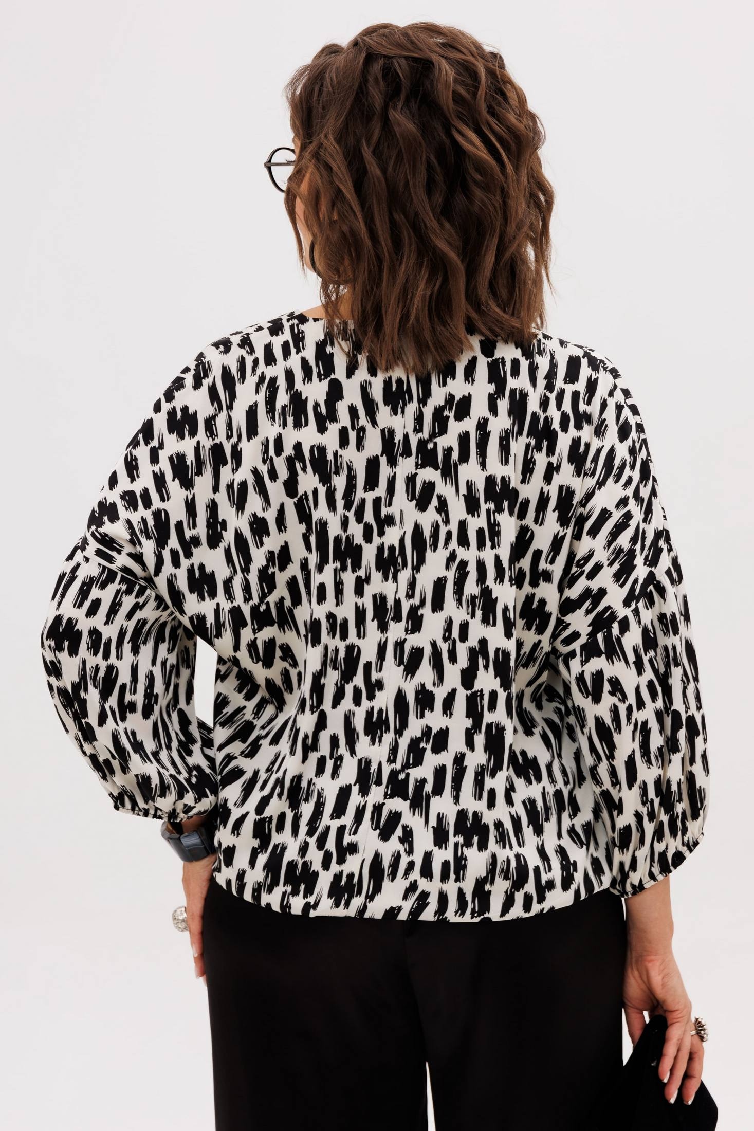 Блузка 1676-1 сафари шелк Anelli фото 2 Блузка 1676-1 сафари шелк Anelli фото 2