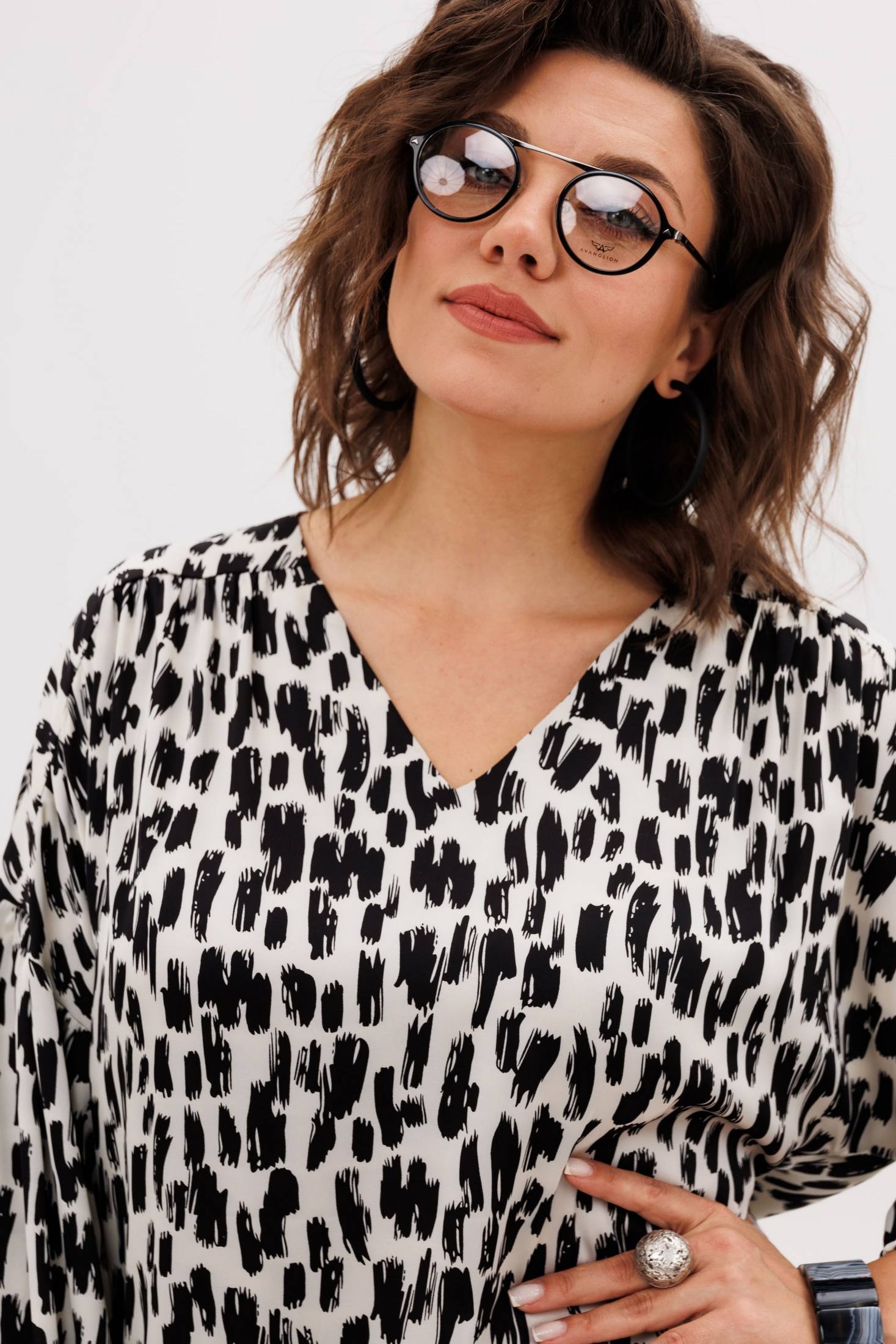 Блузка 1676-1 сафари шелк Anelli фото 3 Блузка 1676-1 сафари шелк Anelli фото 3