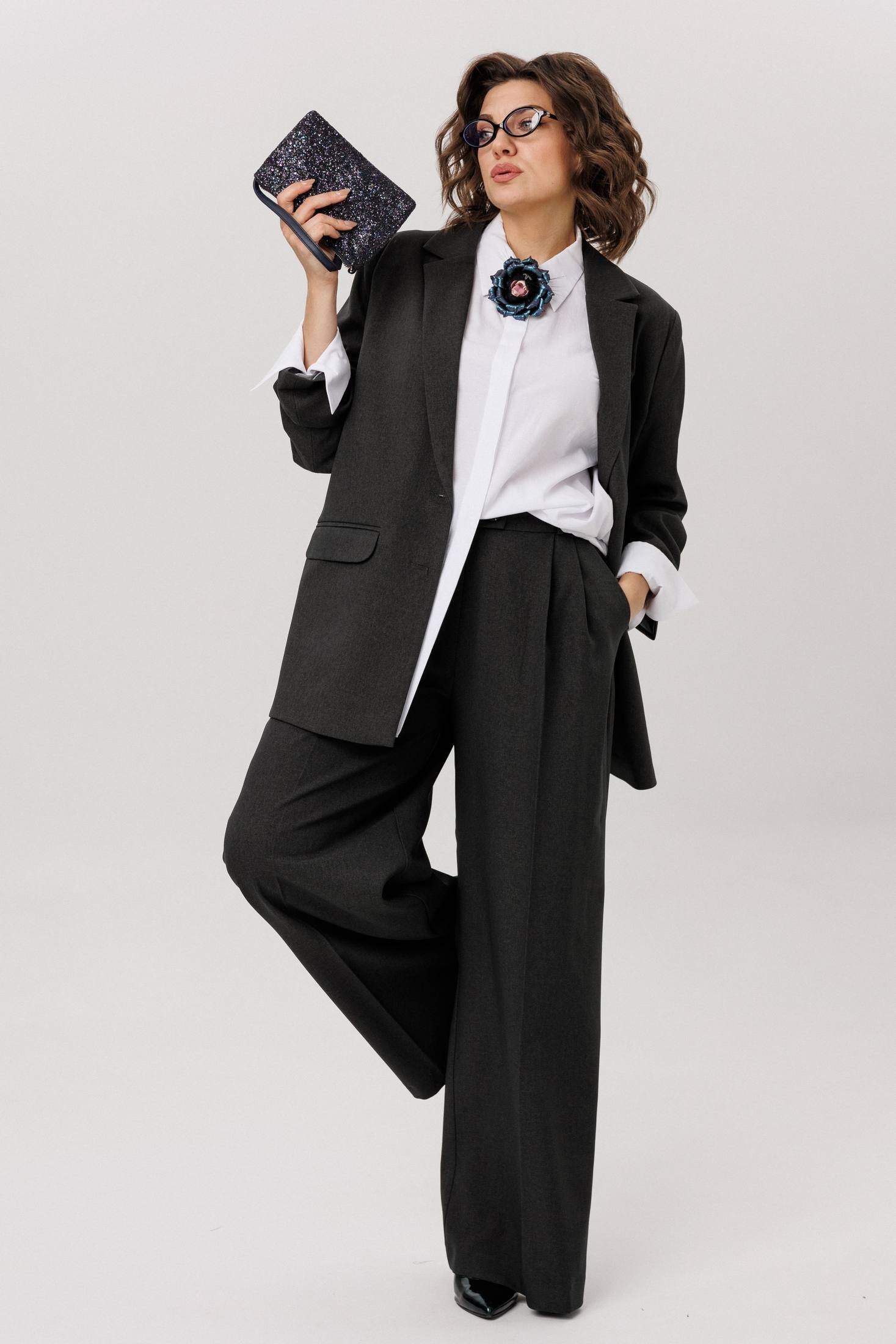 Костюм брючный 1723 классика обсидиана Anelli Костюм брючный 1723 классика обсидиана Anelli