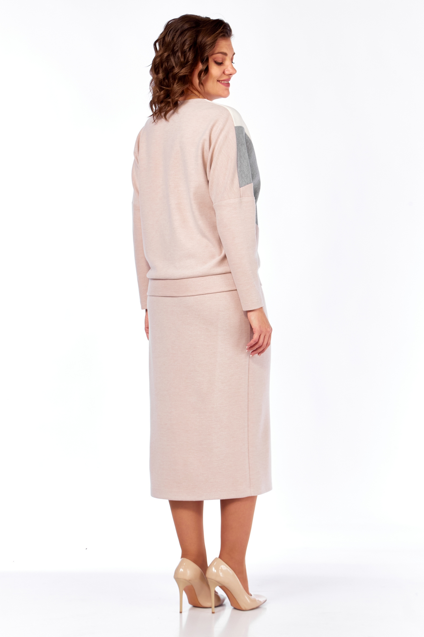 Костюм с юбкой 1073 розовый Багира АнТа фото 2 Костюм с юбкой 1073 розовый Багира АнТа фото 2