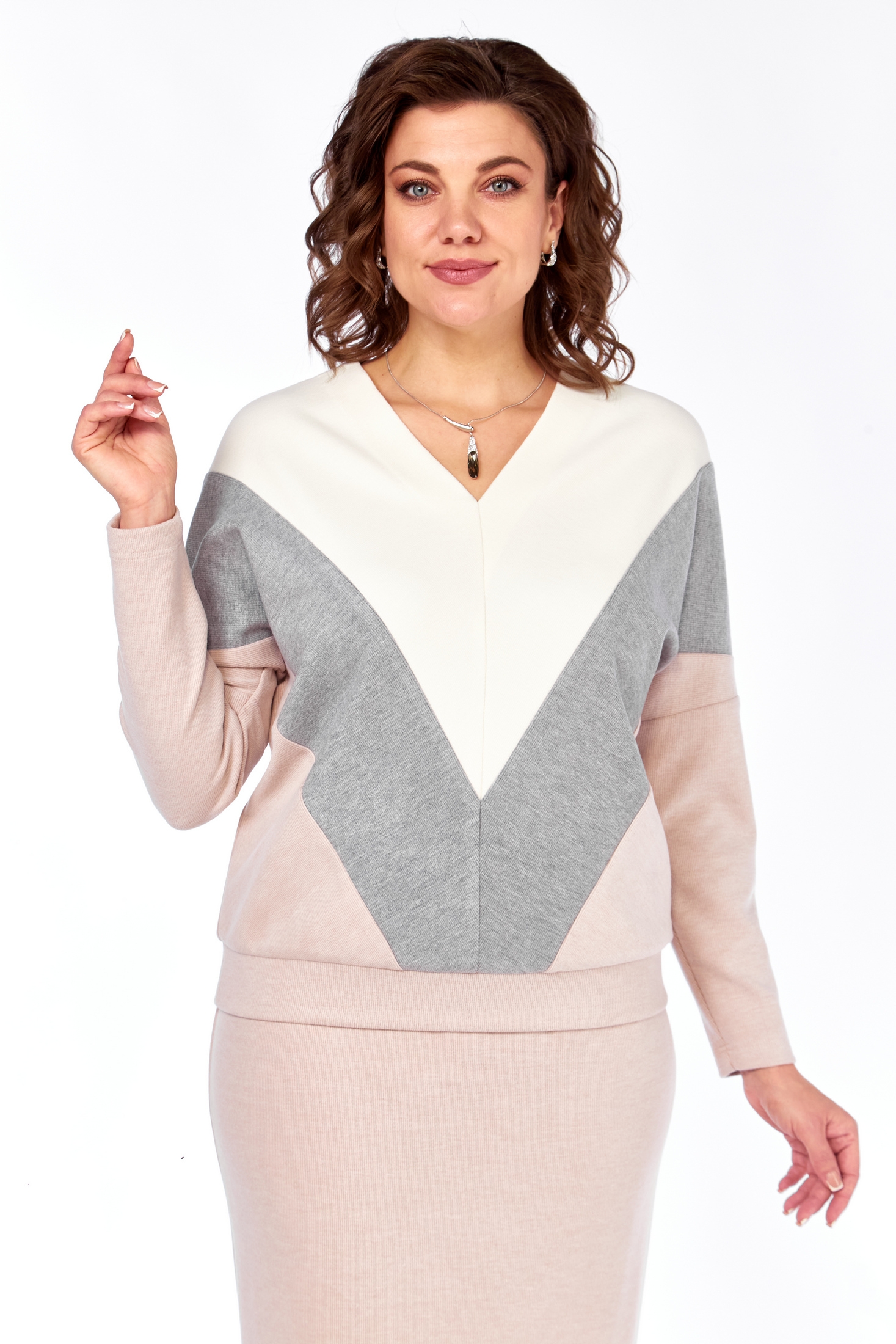 Костюм с юбкой 1073 розовый Багира АнТа фото 3 Костюм с юбкой 1073 розовый Багира АнТа фото 3