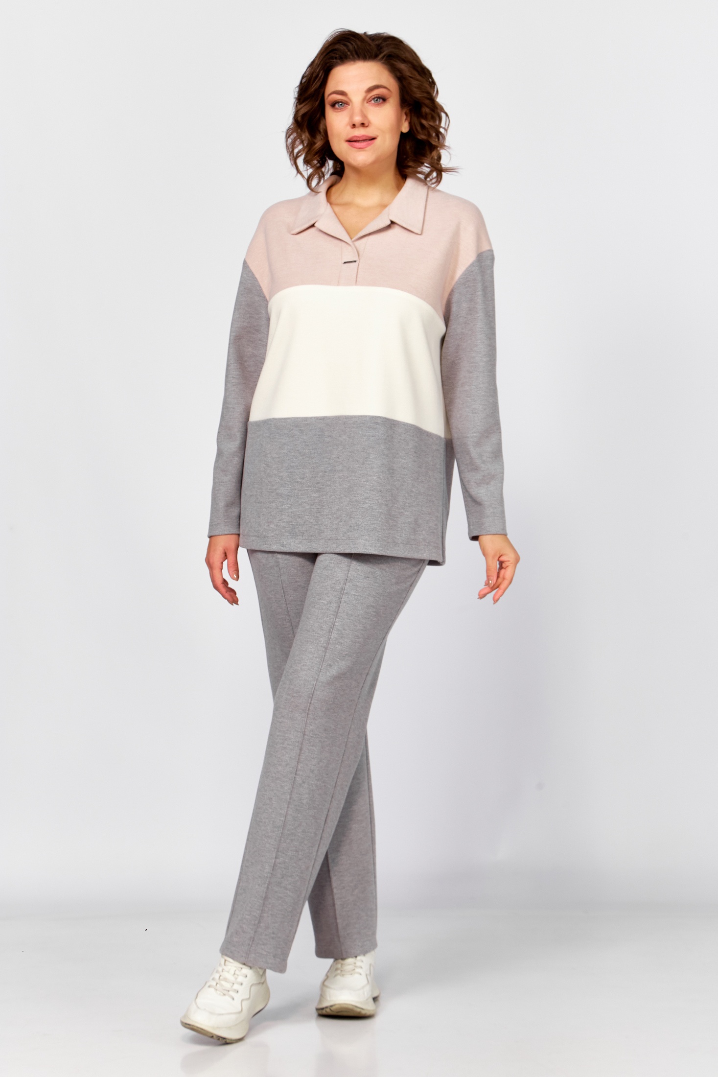 Костюм брючный 1074 серый Багира АнТа фото 3 Костюм брючный 1074 серый Багира АнТа фото 3