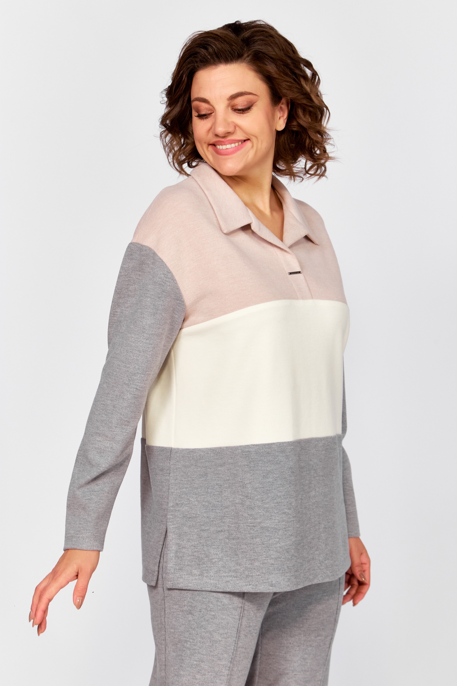 Костюм брючный 1074 серый Багира АнТа фото 4 Костюм брючный 1074 серый Багира АнТа фото 4