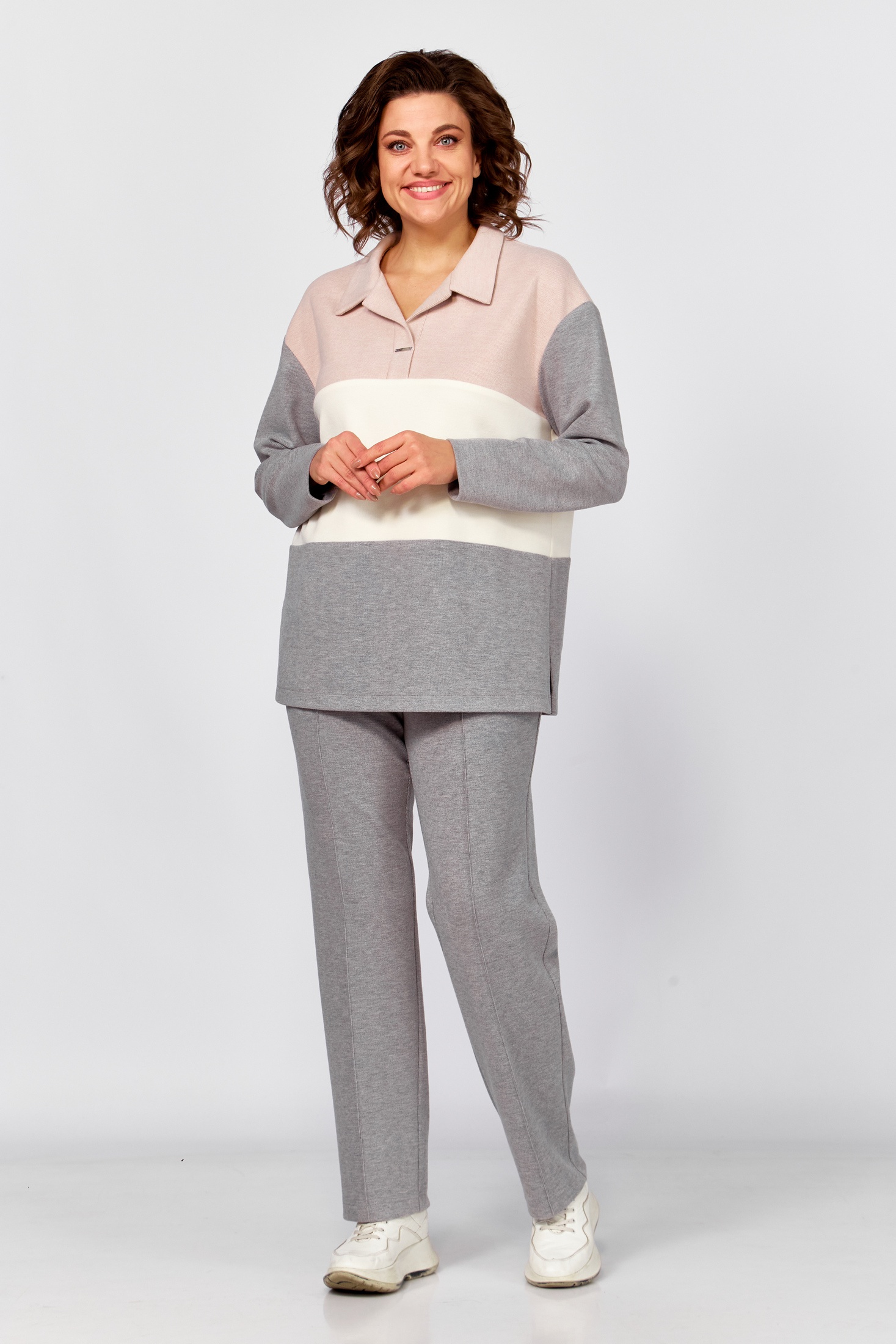 Костюм брючный 1074 серый Багира АнТа Костюм брючный 1074 серый Багира АнТа