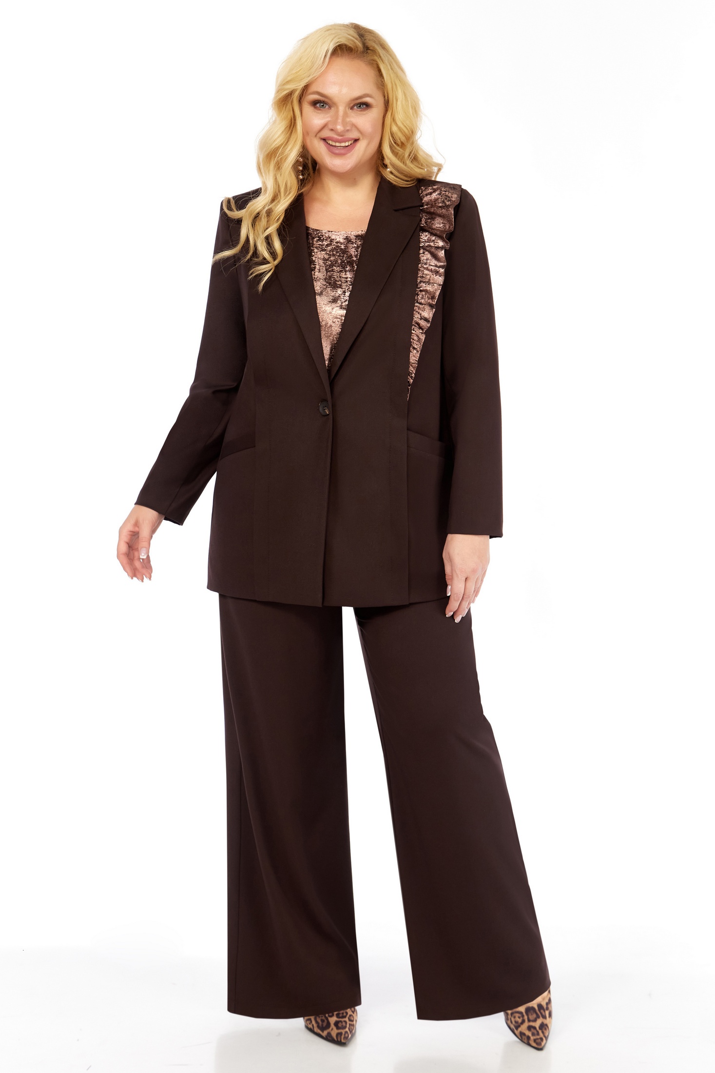Костюм брючный 1084 шоколад Багира АнТа Костюм брючный 1084 шоколад Багира АнТа