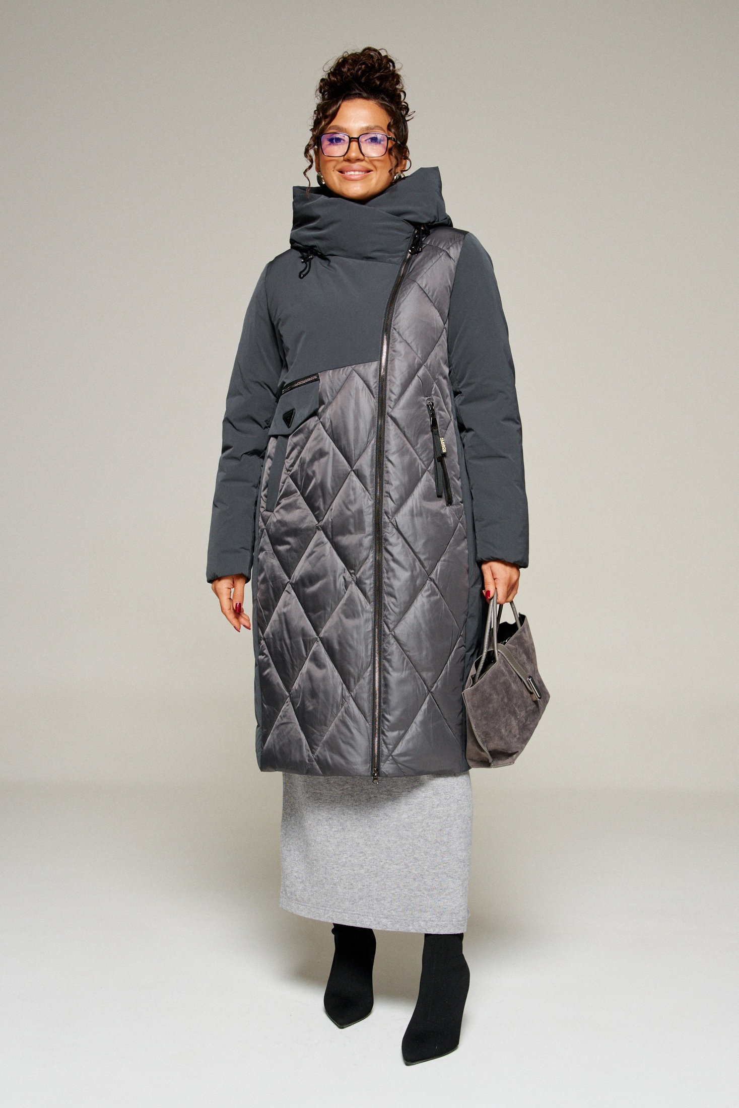 Пальто 8023 графит Beautiful&Free Пальто 8023 графит Beautiful&Free