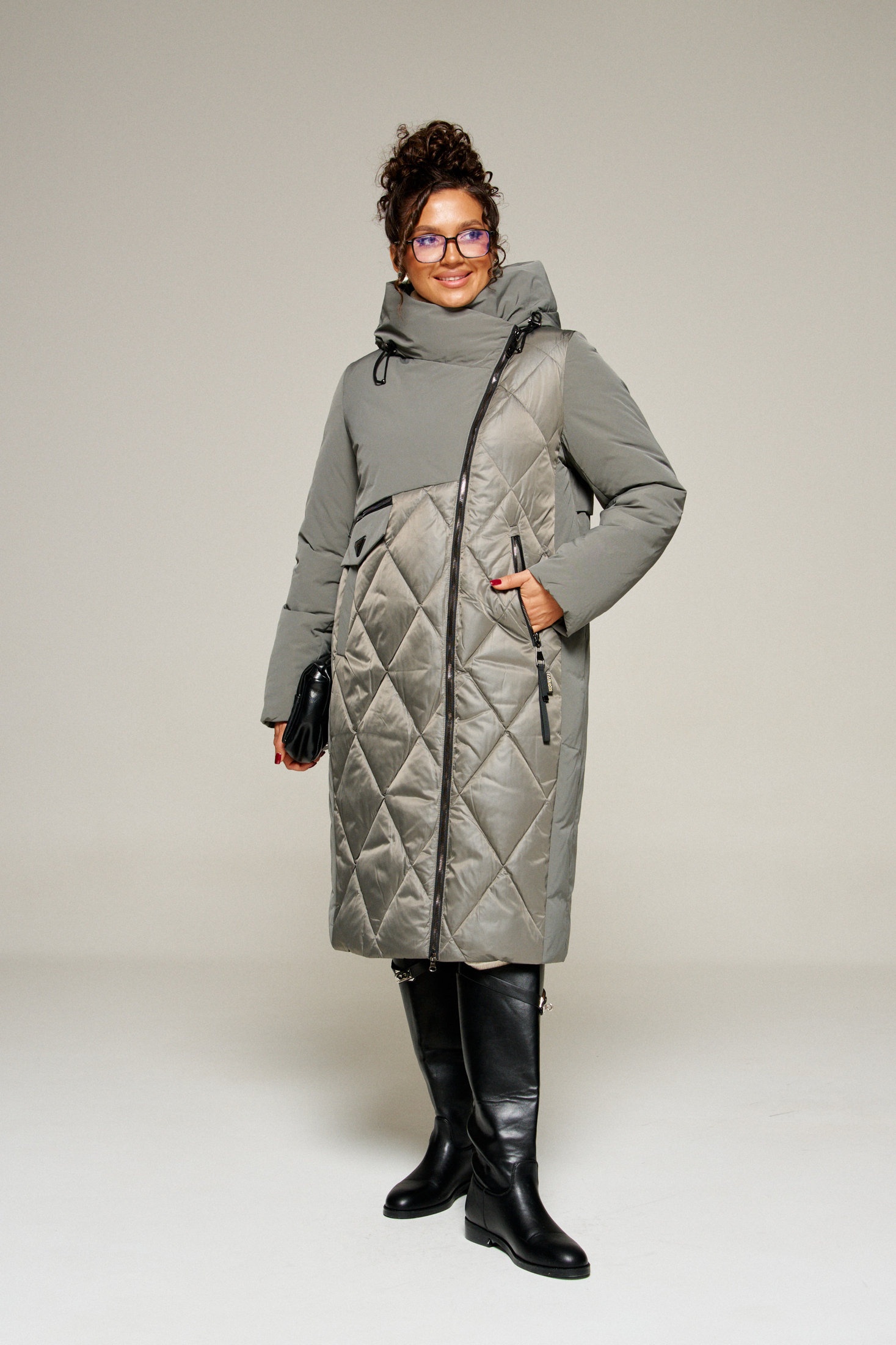 Пальто 8023 серый Beautiful&Free Пальто 8023 серый Beautiful&Free