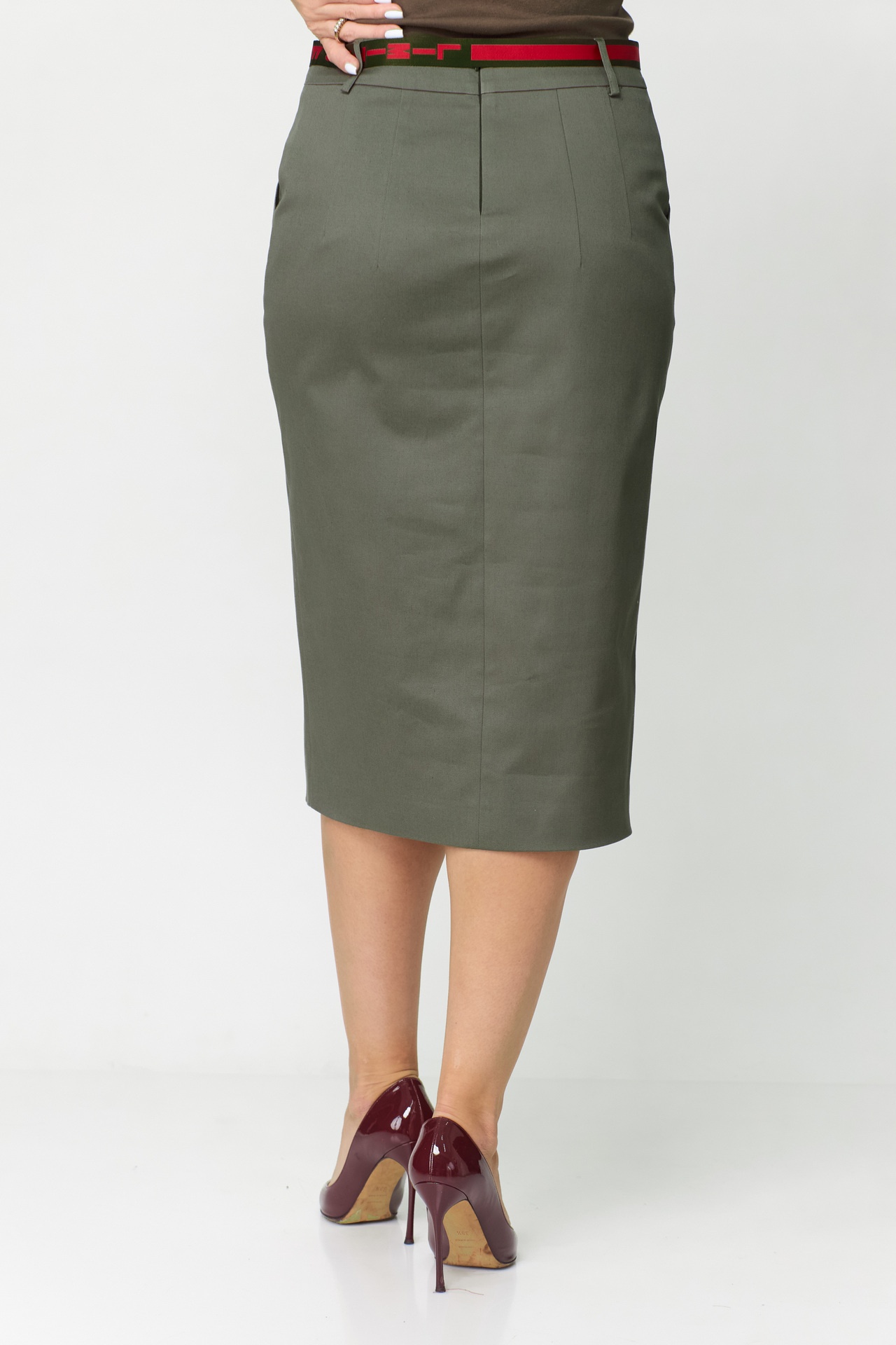 Юбка 598 олива темная БелЭльСтиль фото 2 Юбка 598 олива темная БелЭльСтиль фото 2