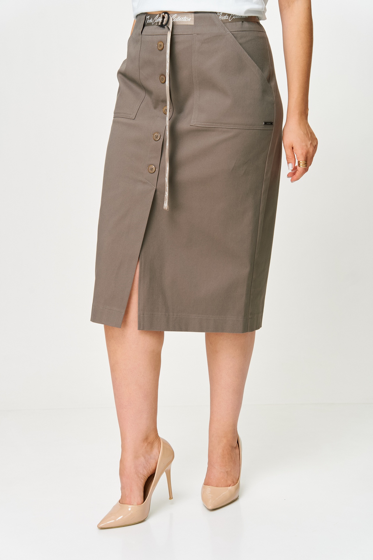 Юбка 598 светло-коричневый БелЭльСтиль фото 4 Юбка 598 светло-коричневый БелЭльСтиль фото 4