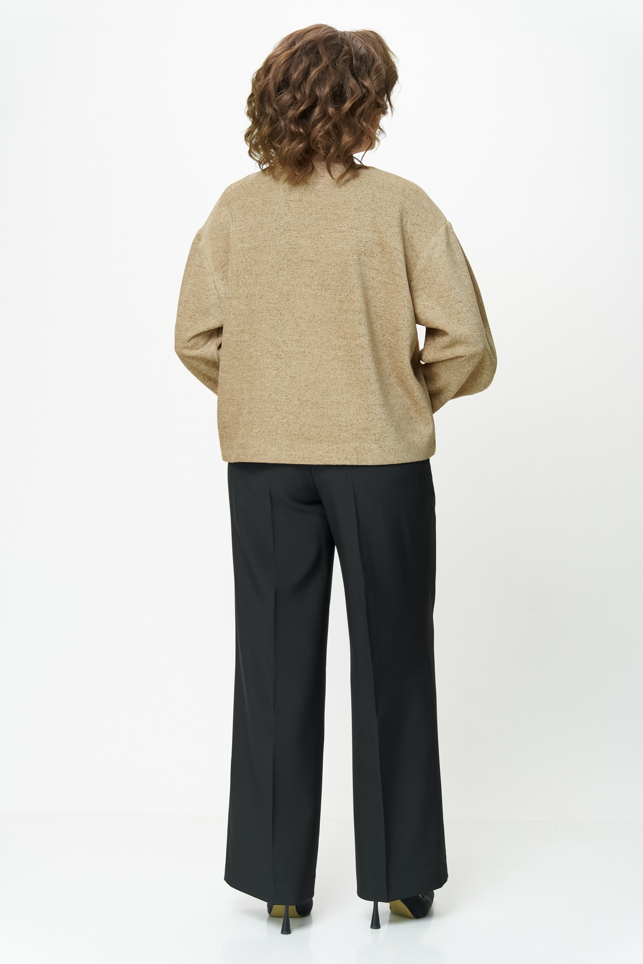 Костюм брючный 876+601 бежево-черный БелЭльСтиль фото 2 Костюм брючный 876+601 бежево-черный БелЭльСтиль фото 2