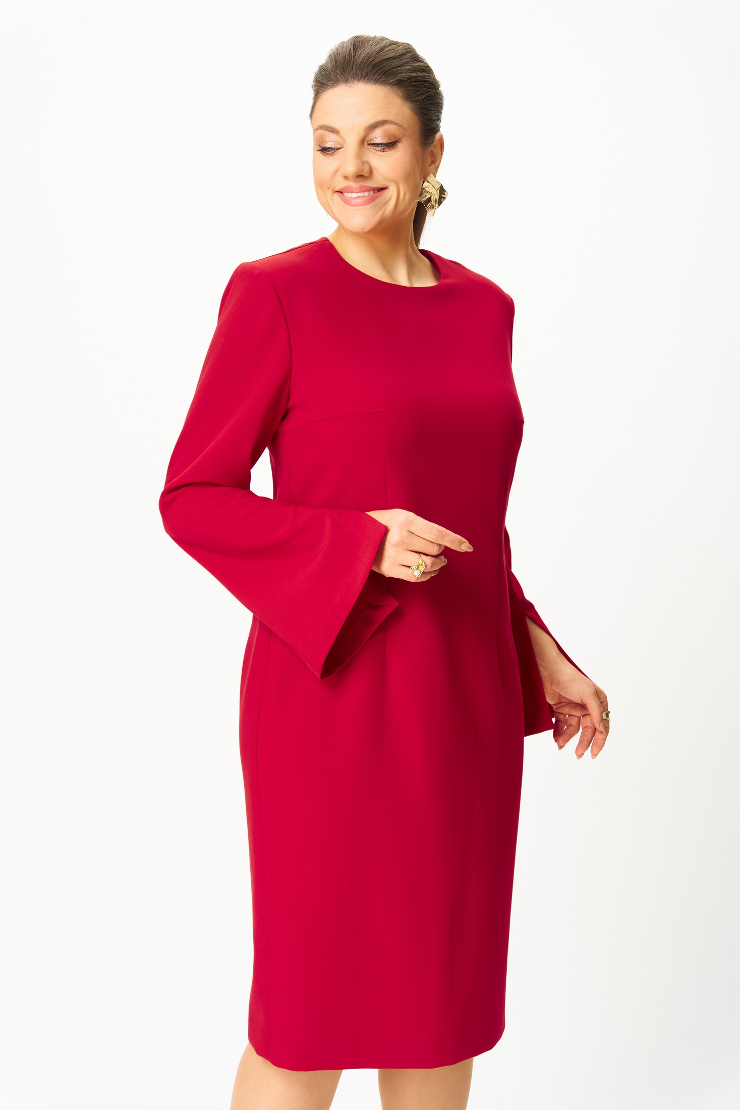 Платье 1011-1 красный Bonna Image