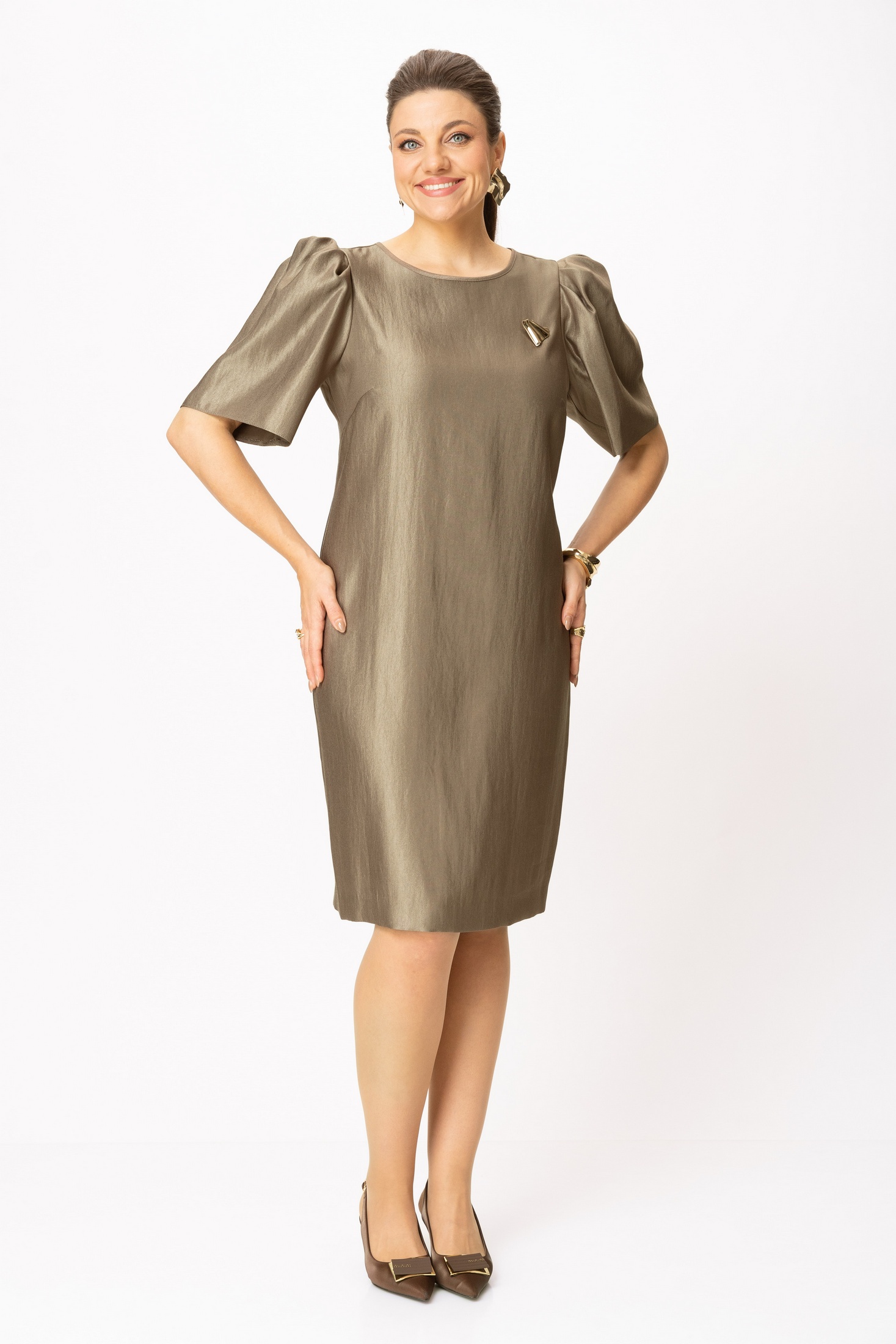 Платье 1015-1 бежевый Bonna Image