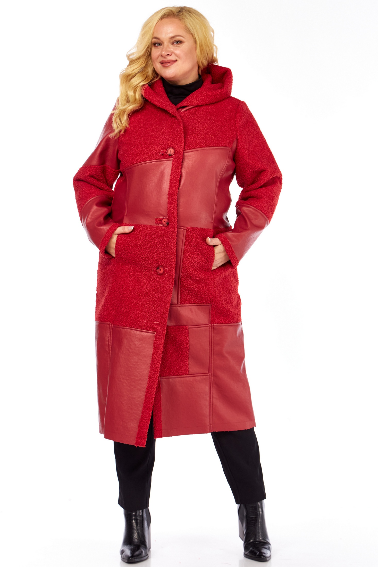 Дубленка 2087 алый Celentano