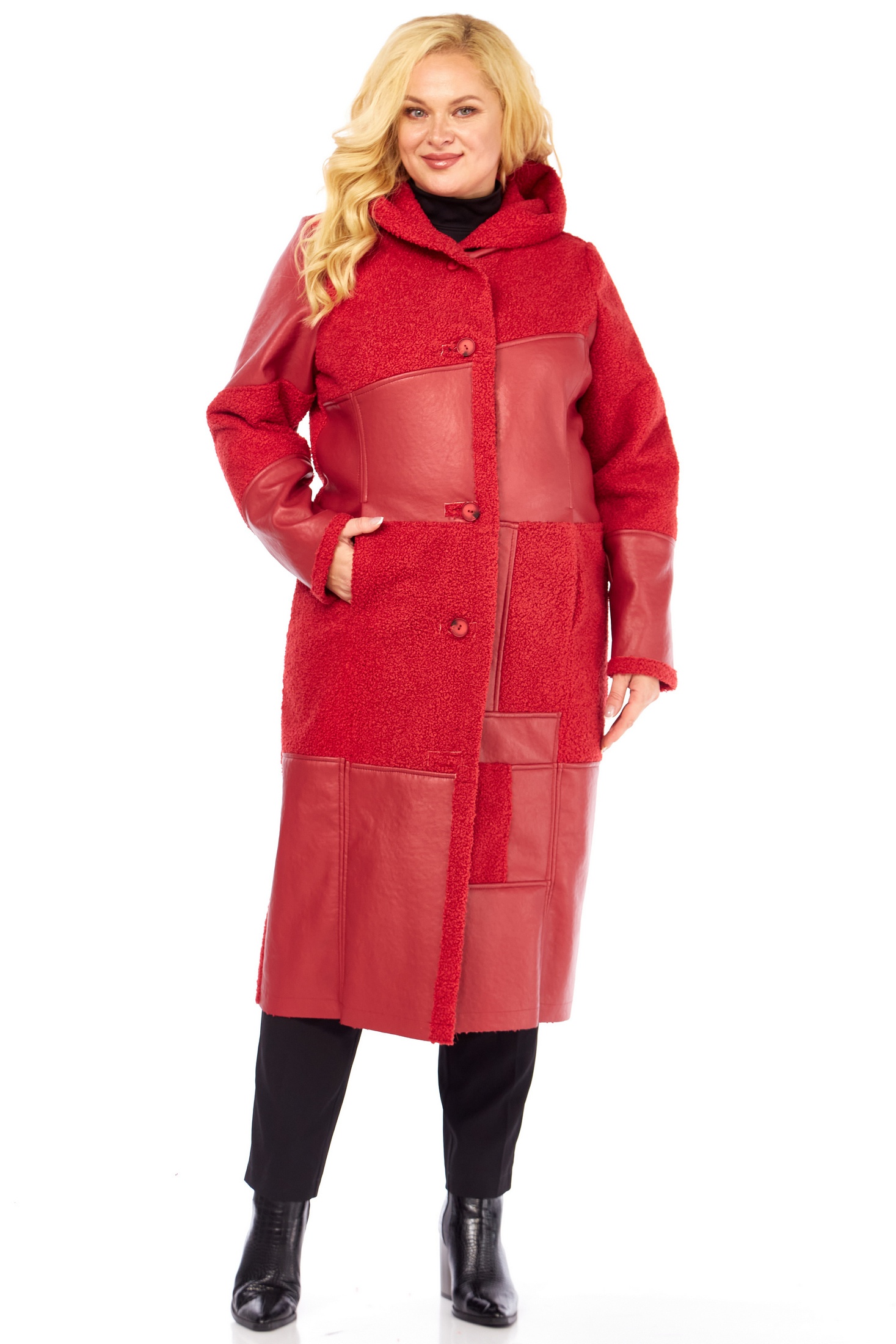 Дубленка 2087 алый-1 Celentano