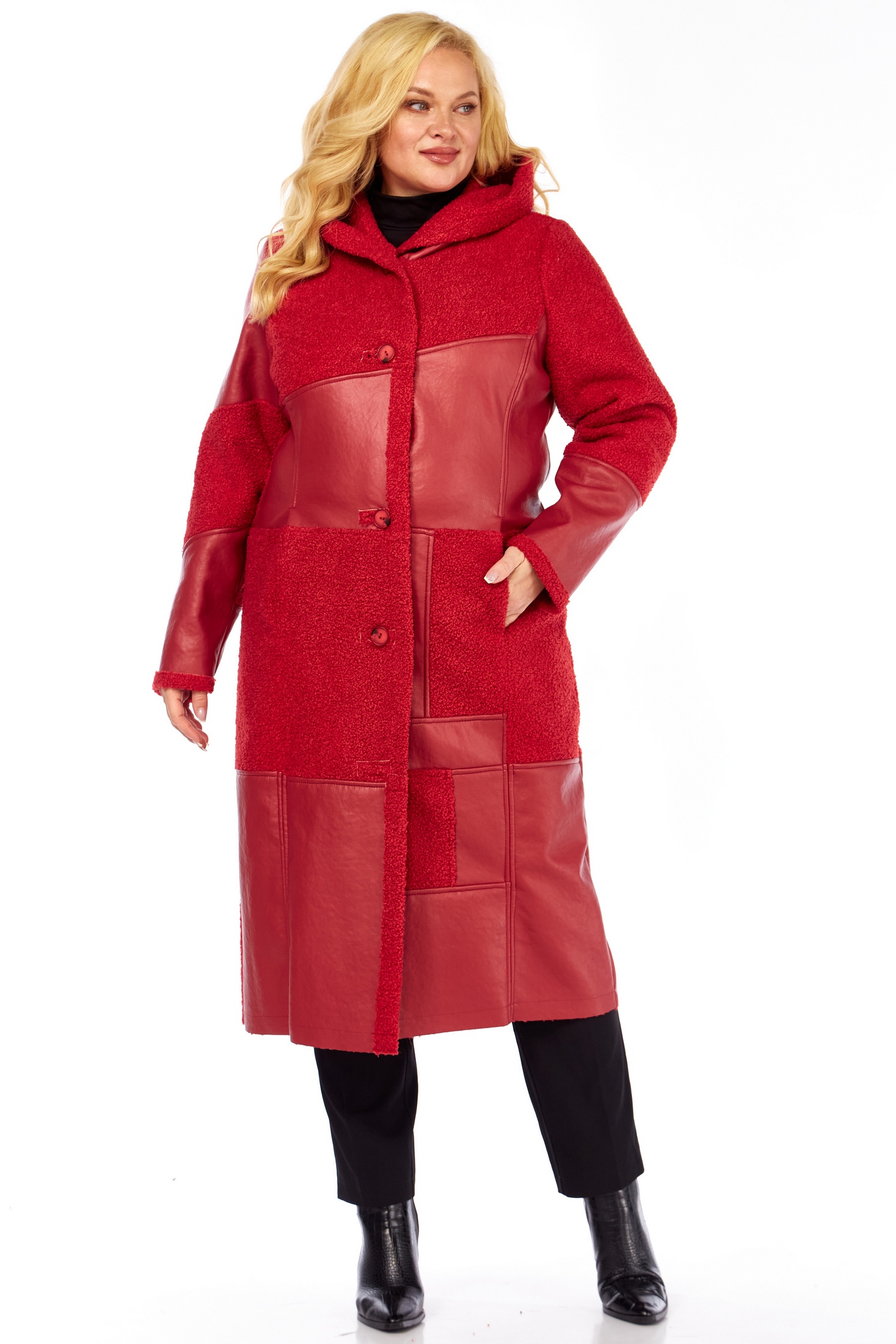 Дубленка 2087 алый-1 Celentano