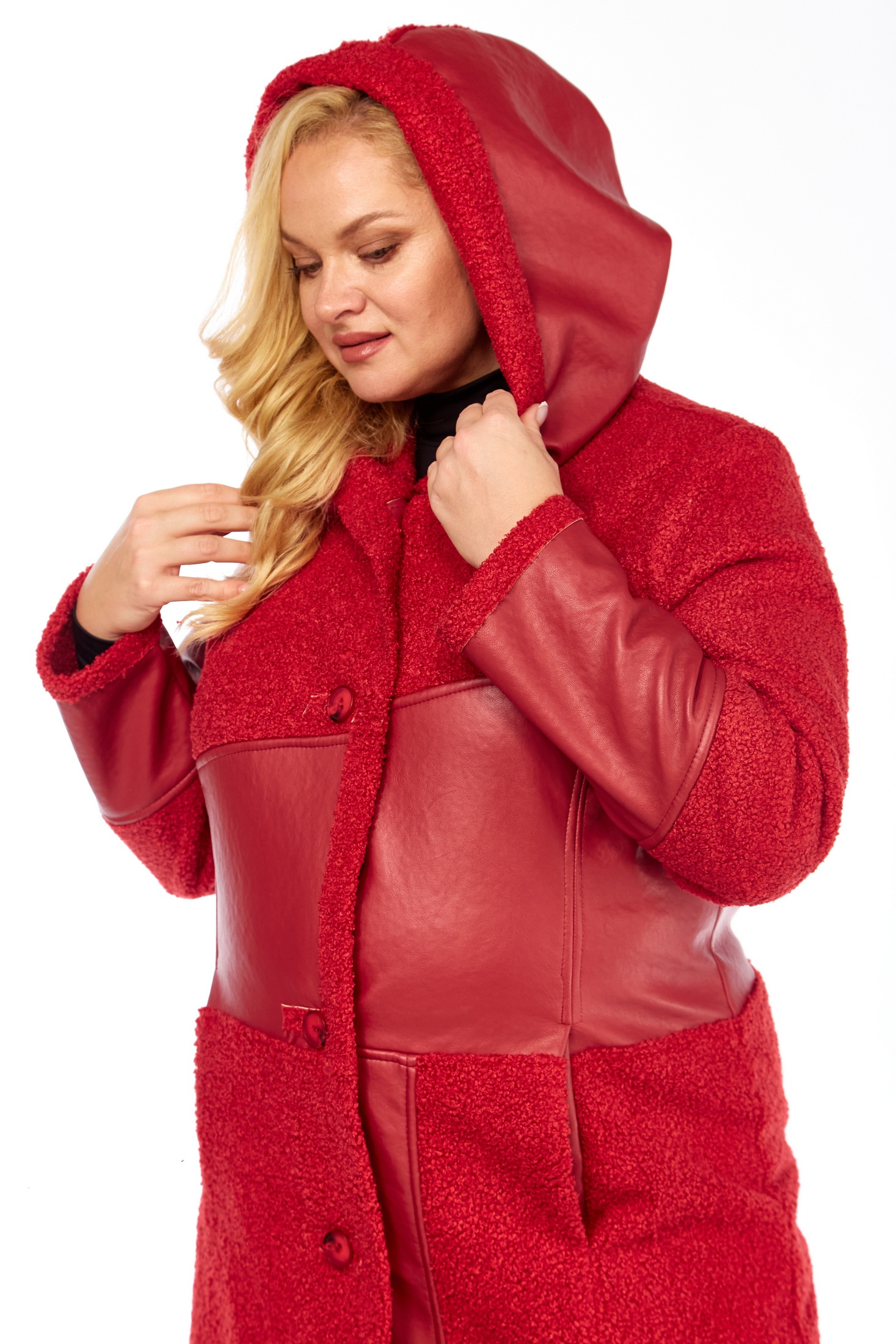 Дубленка 2087 алый-1 Celentano