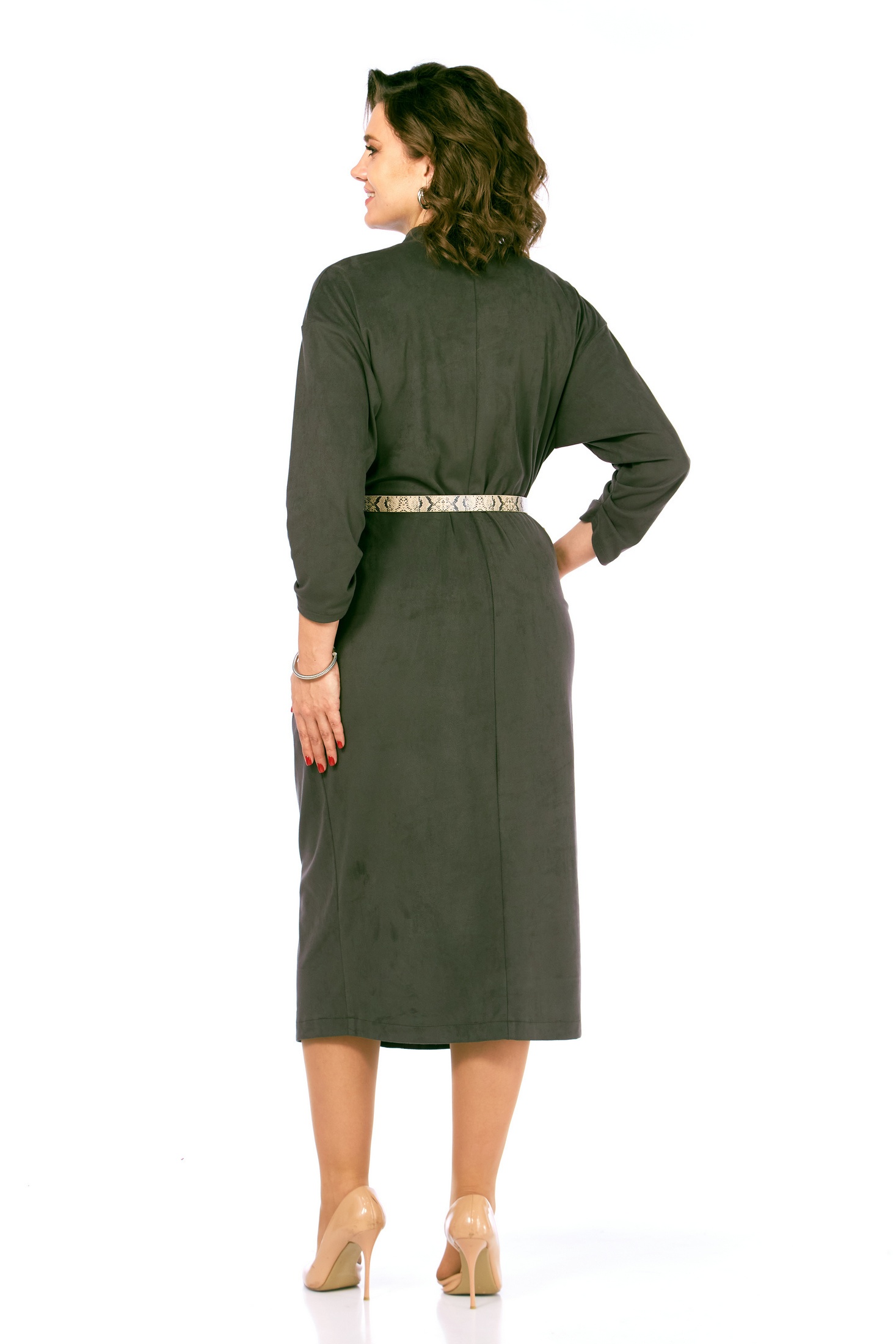 Платье 2109 хаки Diamant фото 2 Платье 2109 хаки Diamant фото 2