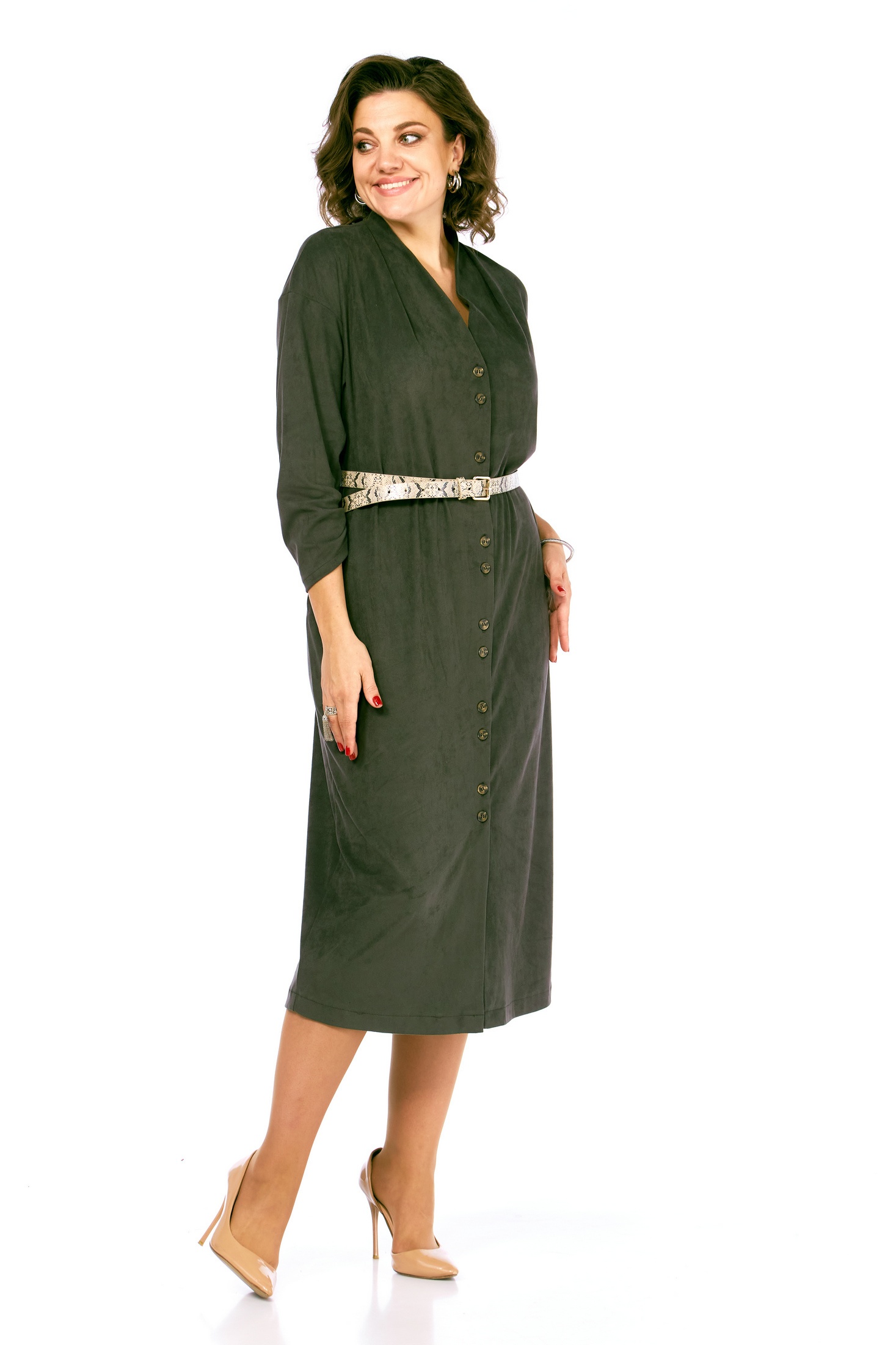 Платье 2109 хаки Diamant фото 3 Платье 2109 хаки Diamant фото 3