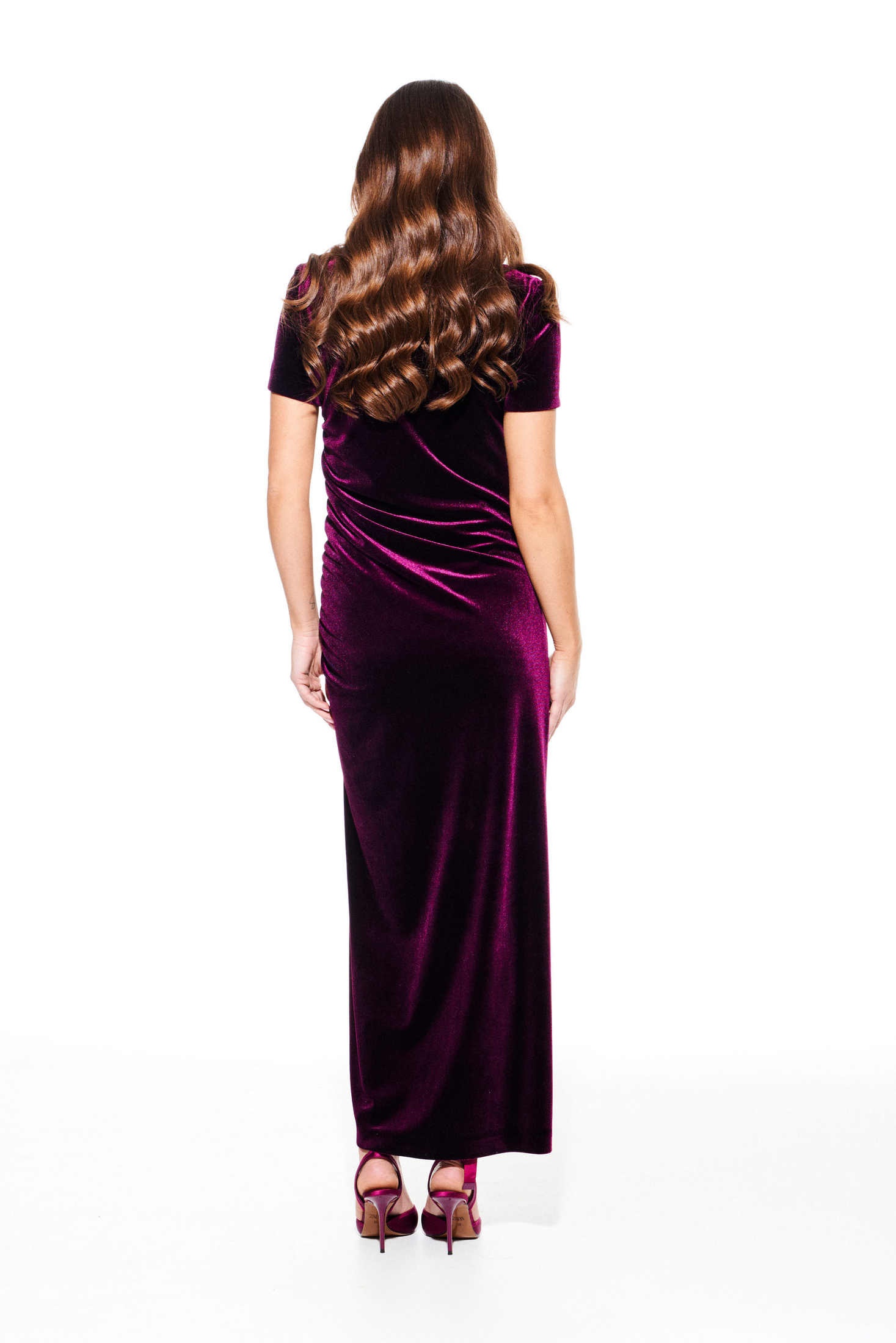 Платье 1109 баклажан Elletto Life фото 2 Платье 1109 баклажан Elletto Life фото 2