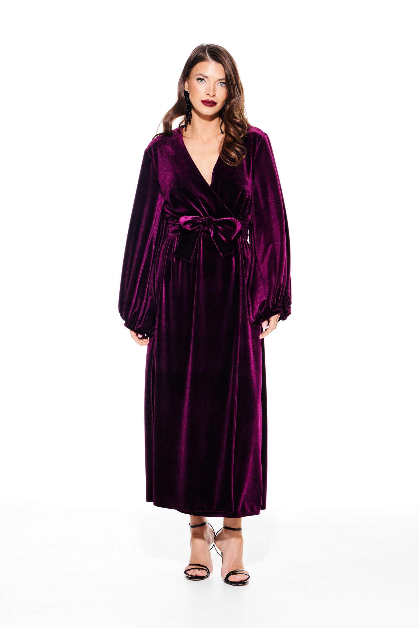 Платье 1116 баклажан Elletto Life фото 4 Платье 1116 баклажан Elletto Life фото 4