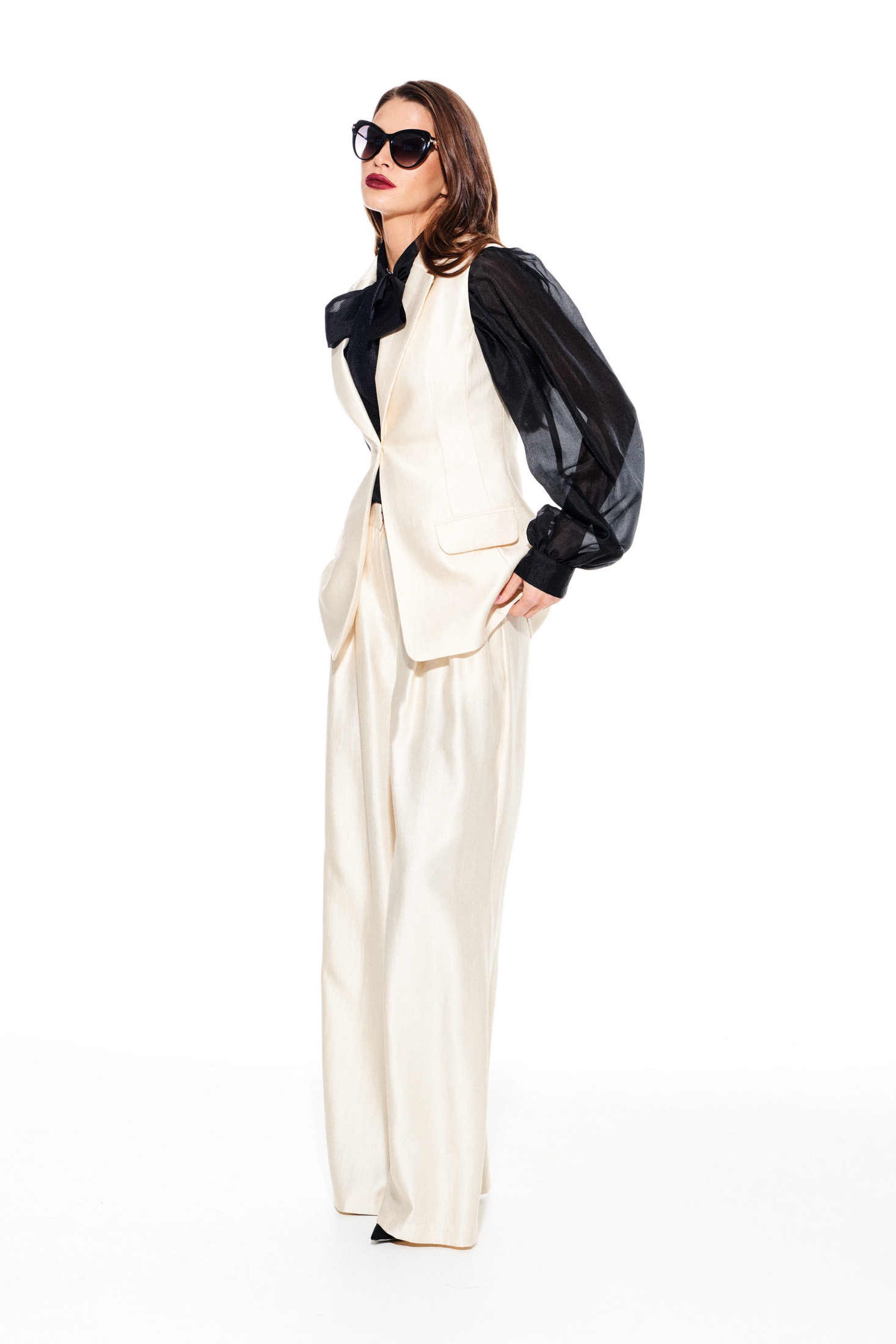 Жилет 3922 сливочный Elletto Life фото 5 Жилет 3922 сливочный Elletto Life фото 5