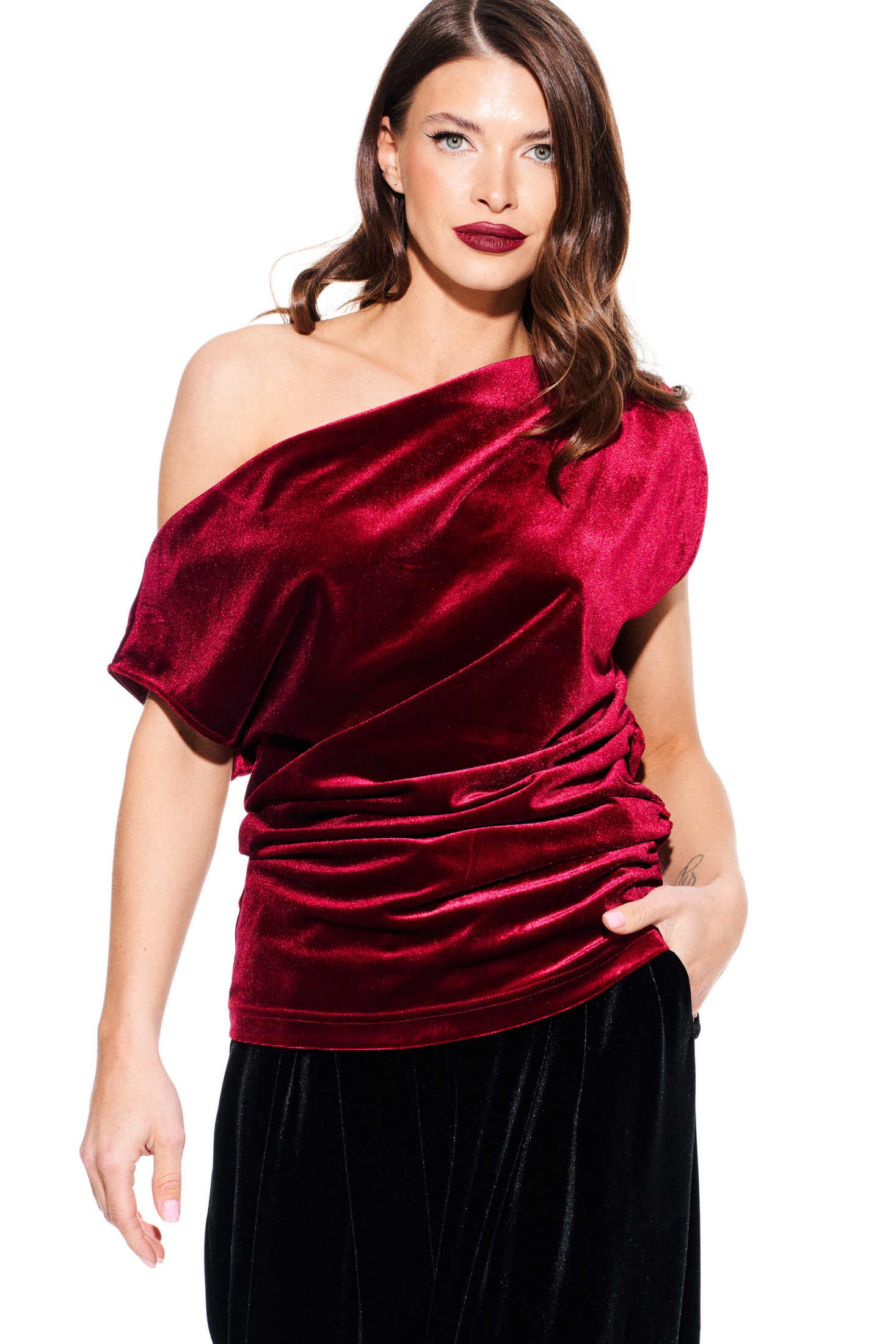 Блузка 3923 вишня Elletto Life фото 5 Блузка 3923 вишня Elletto Life фото 5