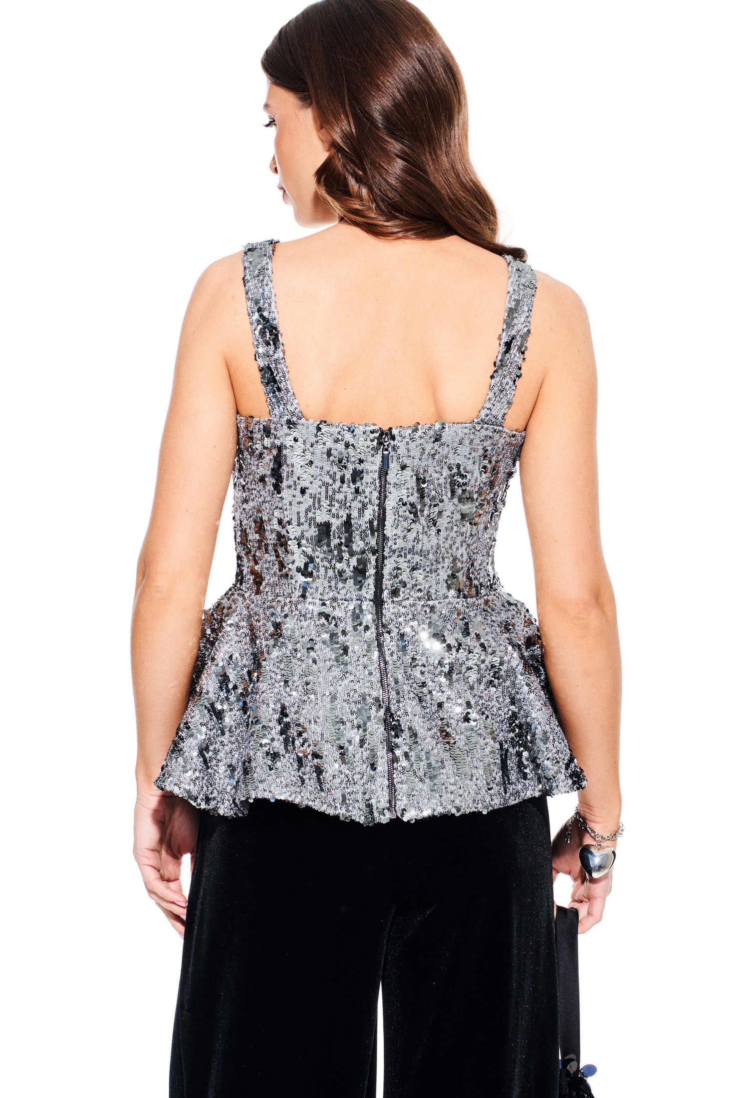 Блузка-топ 3931 серый Elletto Life фото 2 Блузка-топ 3931 серый Elletto Life фото 2