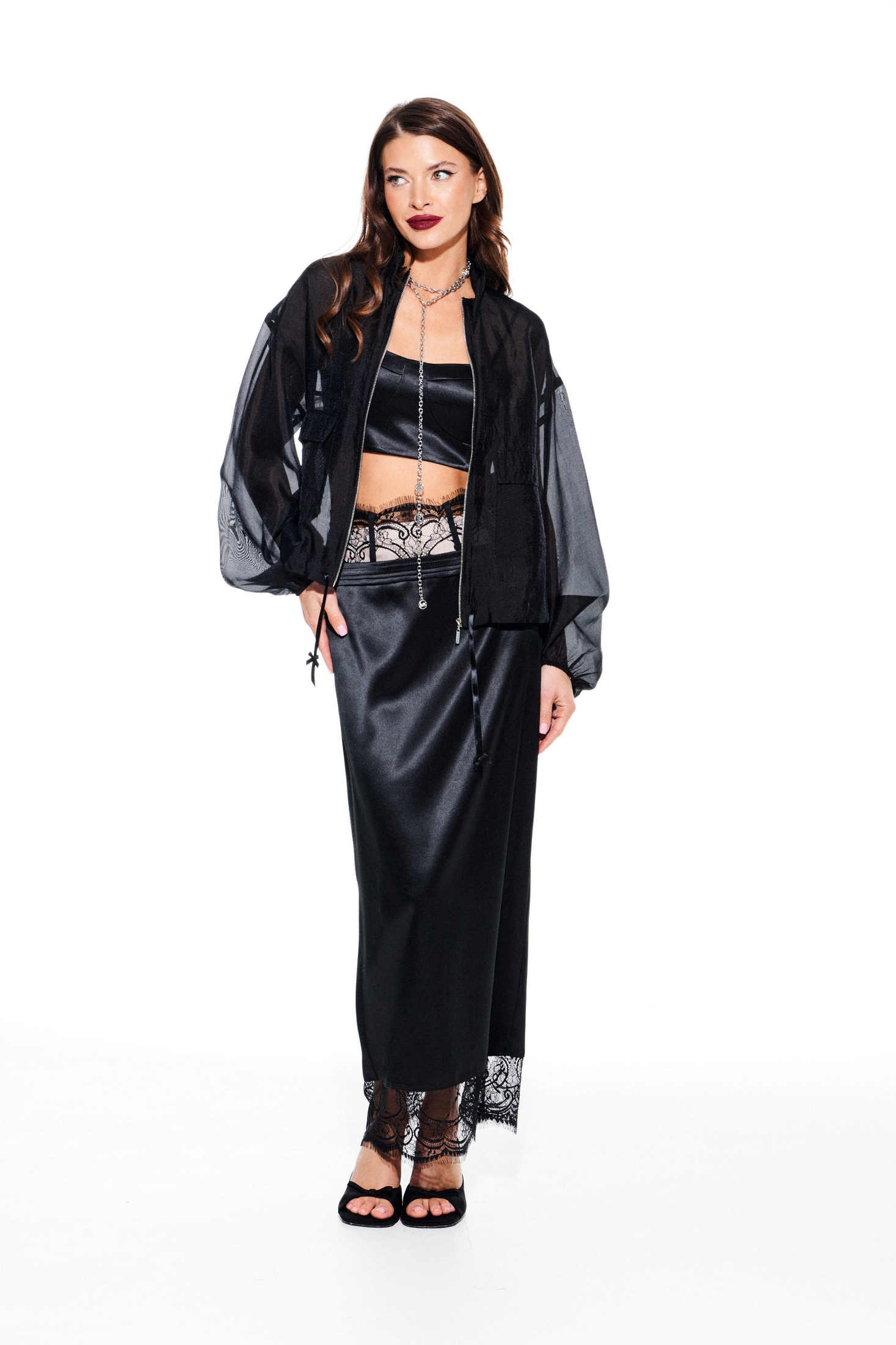 Блузка 3932 черный Elletto Life Блузка 3932 черный Elletto Life