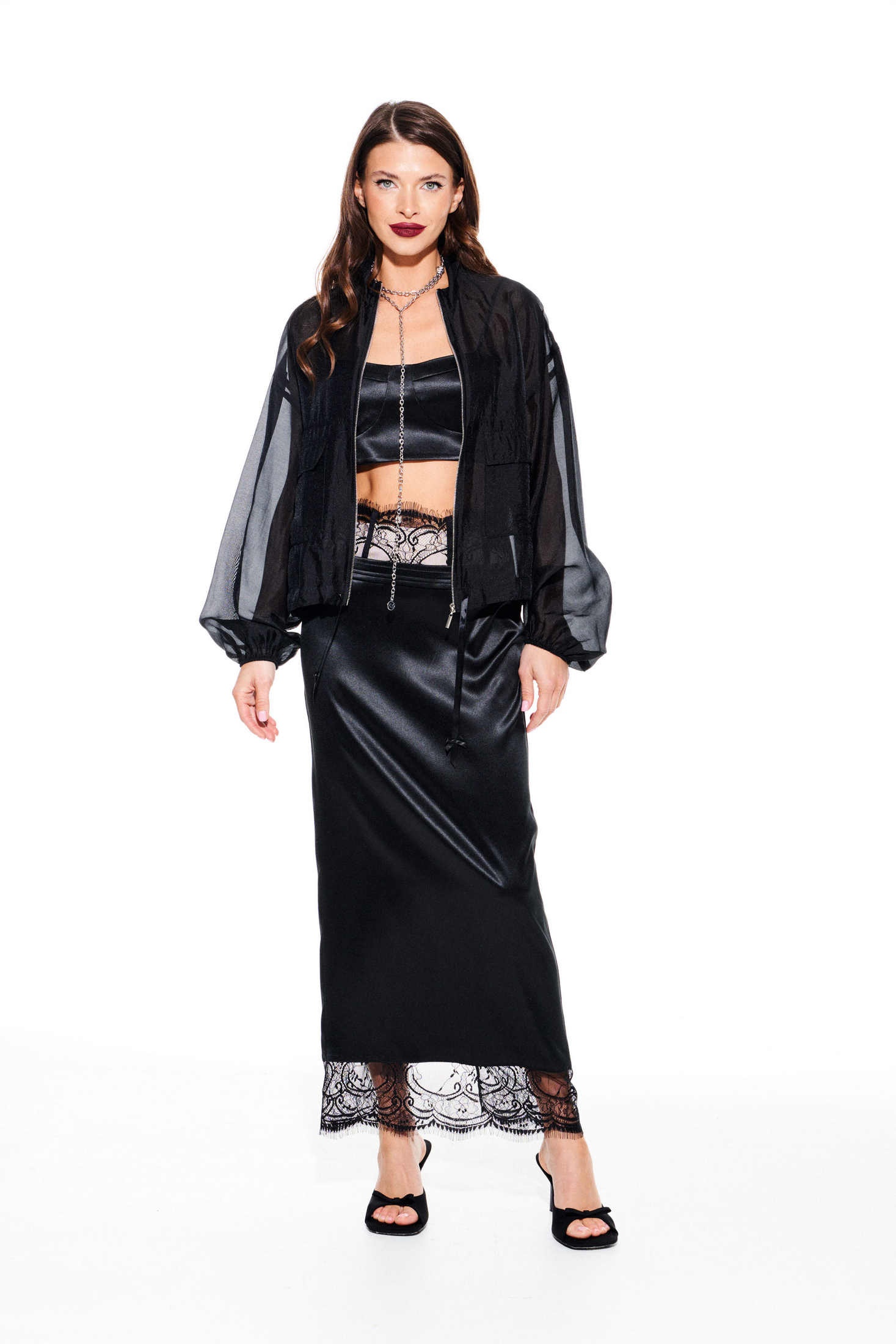 Блузка 3932 черный Elletto Life фото 3 Блузка 3932 черный Elletto Life фото 3