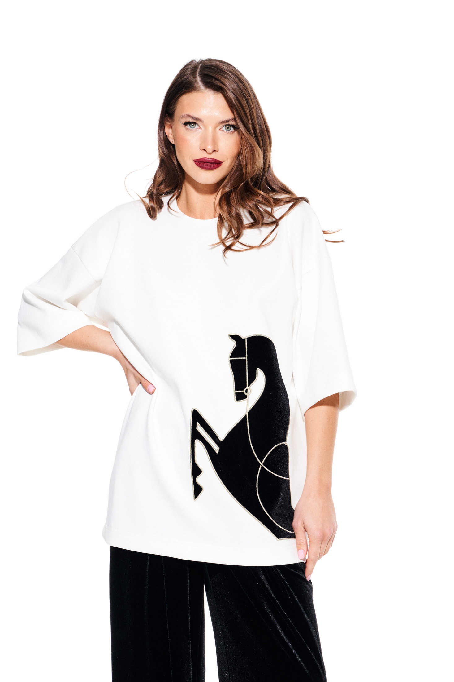 Футболка 3937 молочный Elletto Life фото 4 Футболка 3937 молочный Elletto Life фото 4