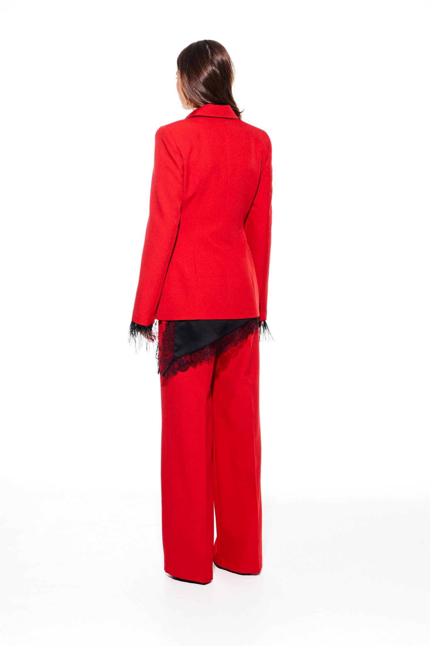 Костюм брючный 5319 красный Elletto Life фото 2 Костюм брючный 5319 красный Elletto Life фото 2