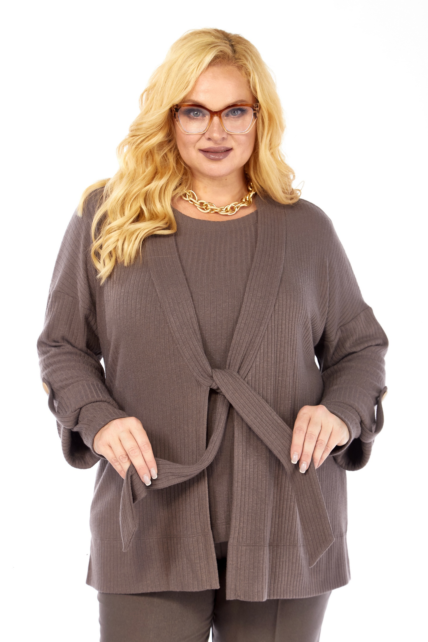 Джемпер+лонгслив 2418 Элль-стиль фото 3 Джемпер+лонгслив 2418 Элль-стиль фото 3