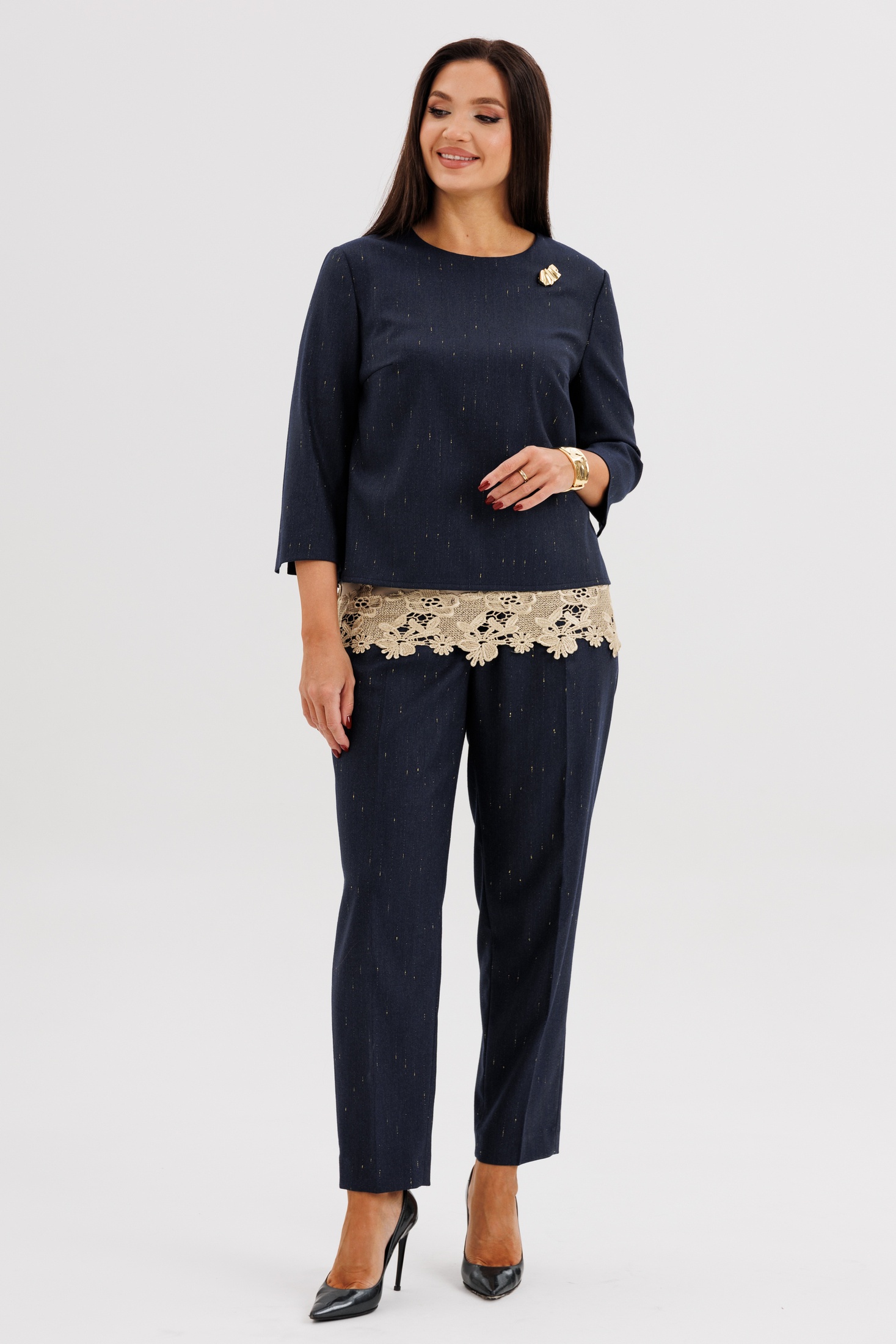 Костюм брючный 5318 синий FantaziaMod Костюм брючный 5318 синий FantaziaMod