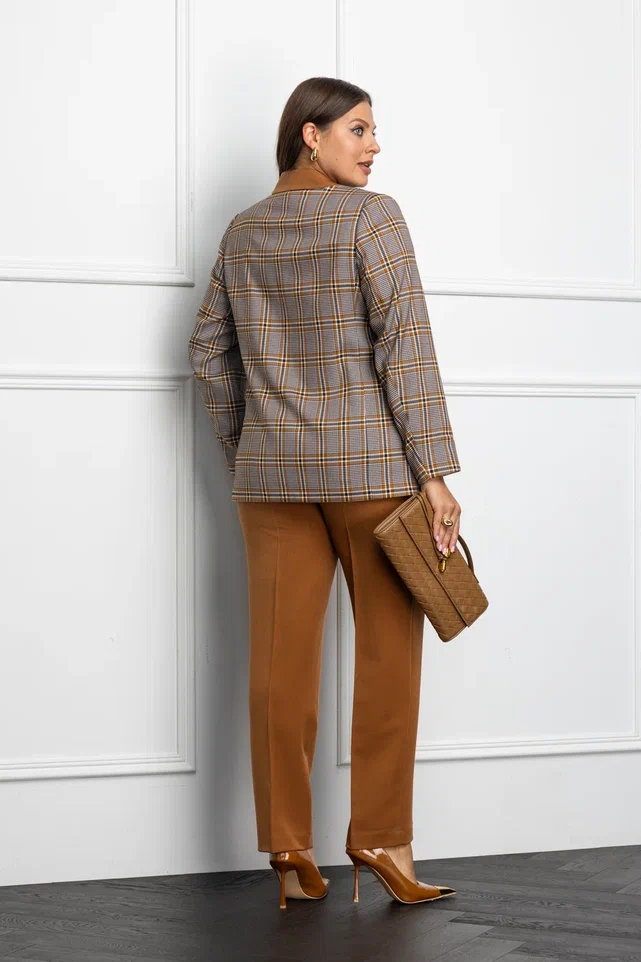 Костюм брючный 2668 горчица Gold Style фото 2 Костюм брючный 2668 горчица Gold Style фото 2