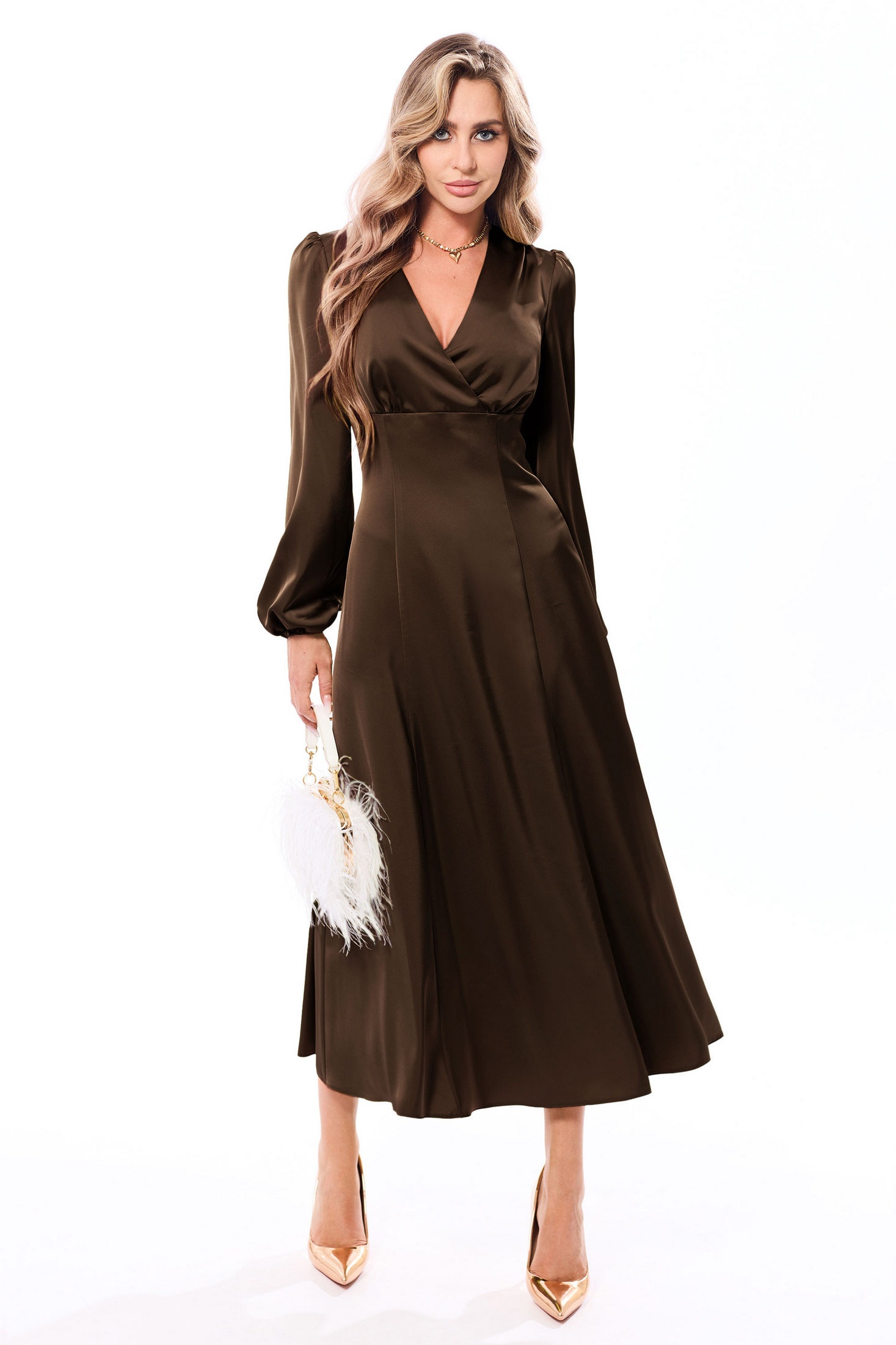 Платье 44249 коричневый Golden Valley Платье 44249 коричневый Golden Valley