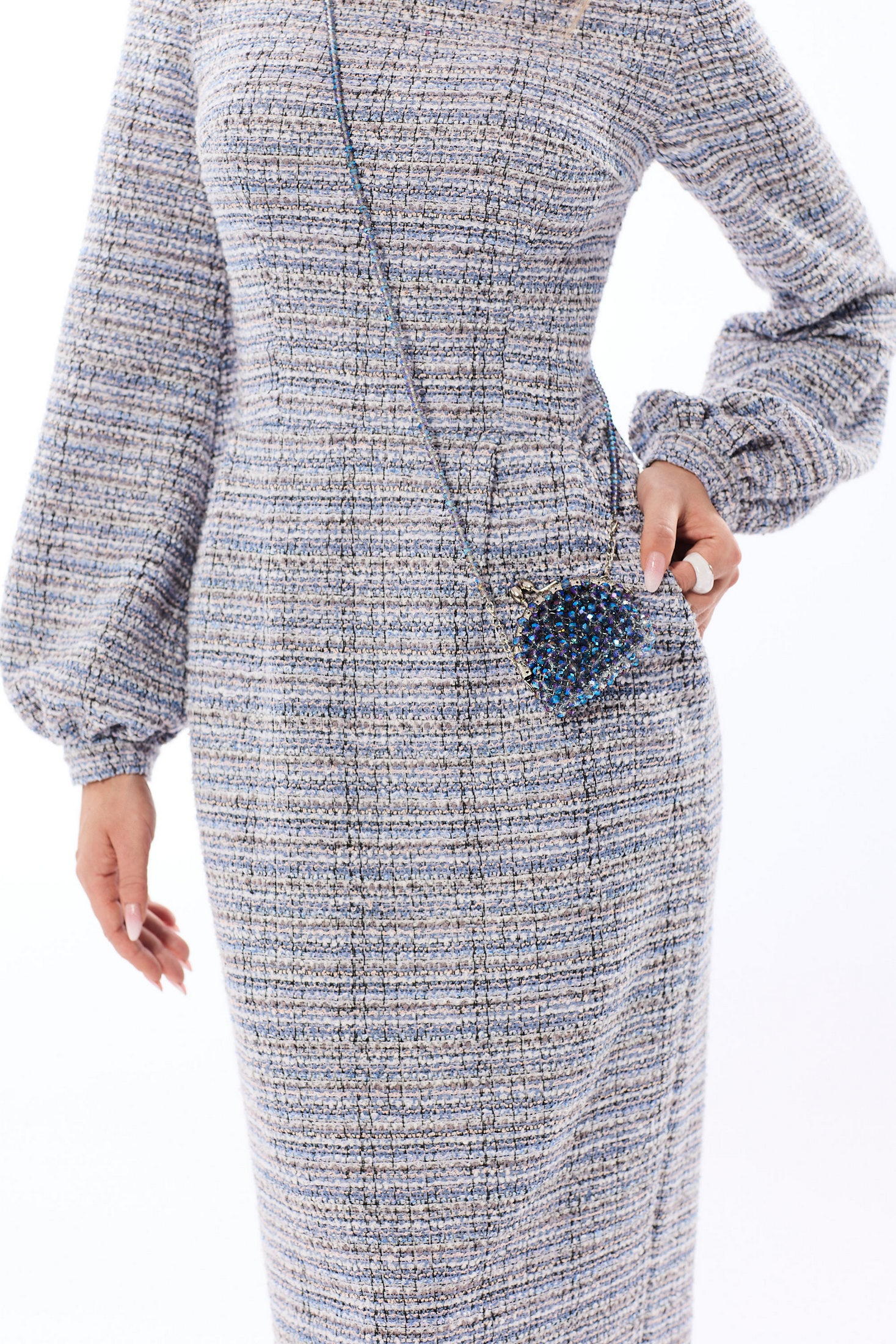 Платье 4855-2 голубой Golden Valley