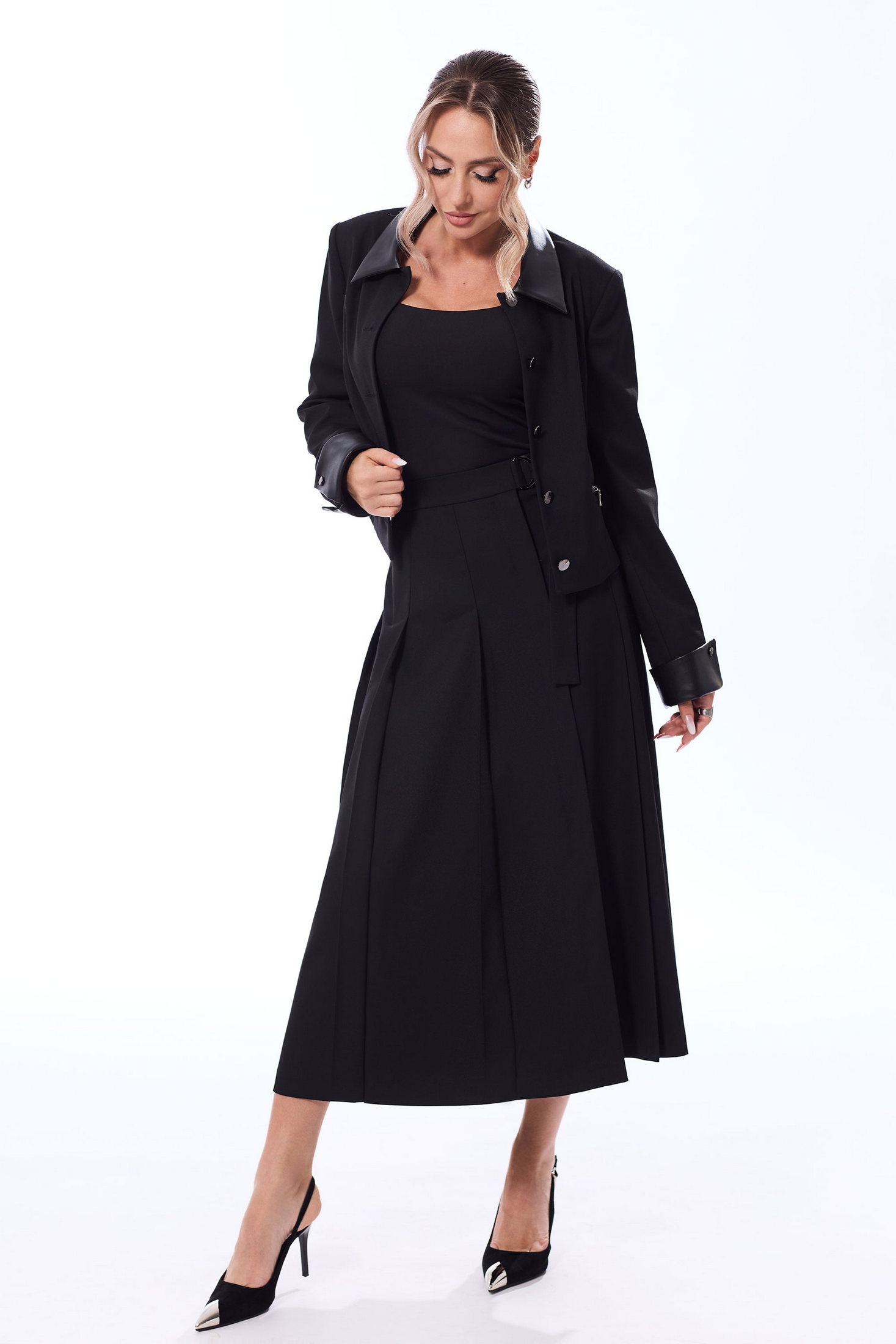 Костюм с юбкой 6734 графит Golden Valley фото 5 Костюм с юбкой 6734 графит Golden Valley фото 5