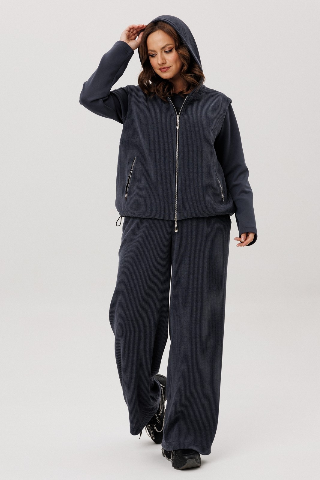 Спортивный костюм 6125 графит INVITE фото 3 Спортивный костюм 6125 графит INVITE фото 3