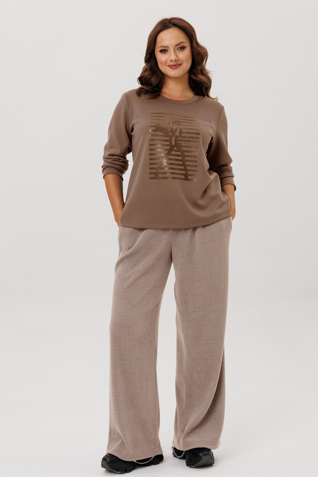 Спортивный костюм 6125 капучино INVITE фото 2 Спортивный костюм 6125 капучино INVITE фото 2