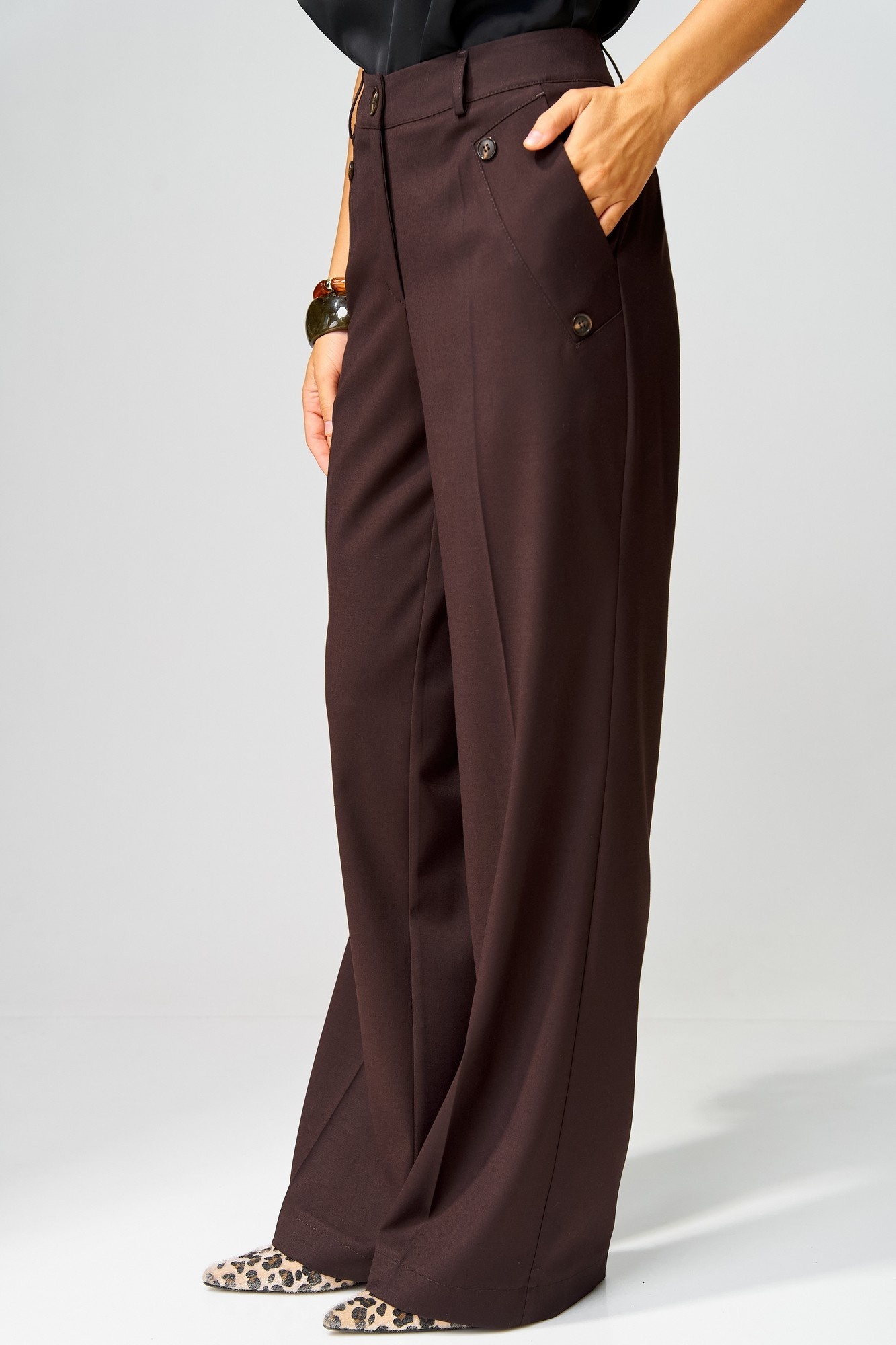 Брюки 942-2 шоколадный LAIKONY фото 4 Брюки 942-2 шоколадный LAIKONY фото 4