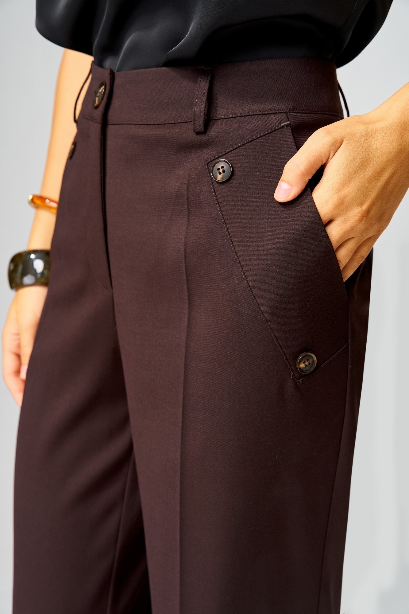 Брюки 942-2 шоколадный LAIKONY фото 5 Брюки 942-2 шоколадный LAIKONY фото 5