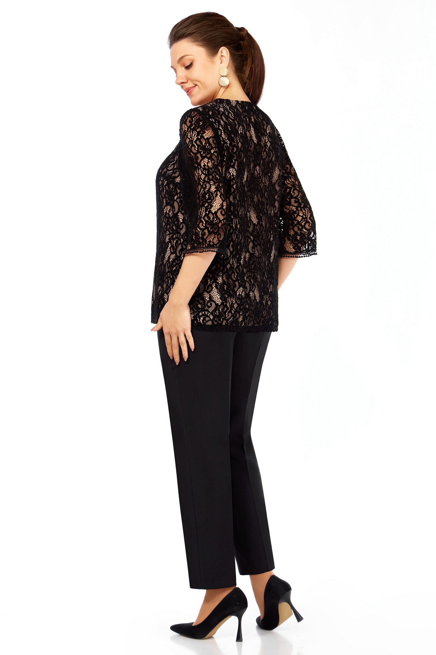 Костюм брючный 11677 черный бархат LaKona фото 2 Костюм брючный 11677 черный бархат LaKona фото 2