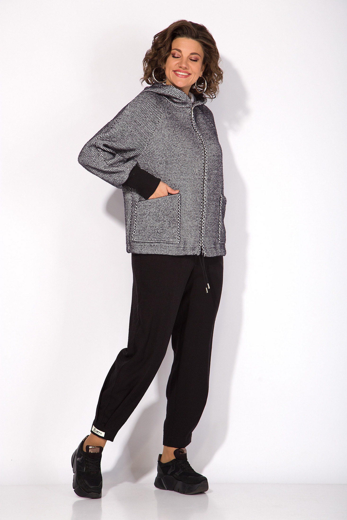 Кардиган 1472 черный Liliana-style фото 3 Кардиган 1472 черный Liliana-style фото 3