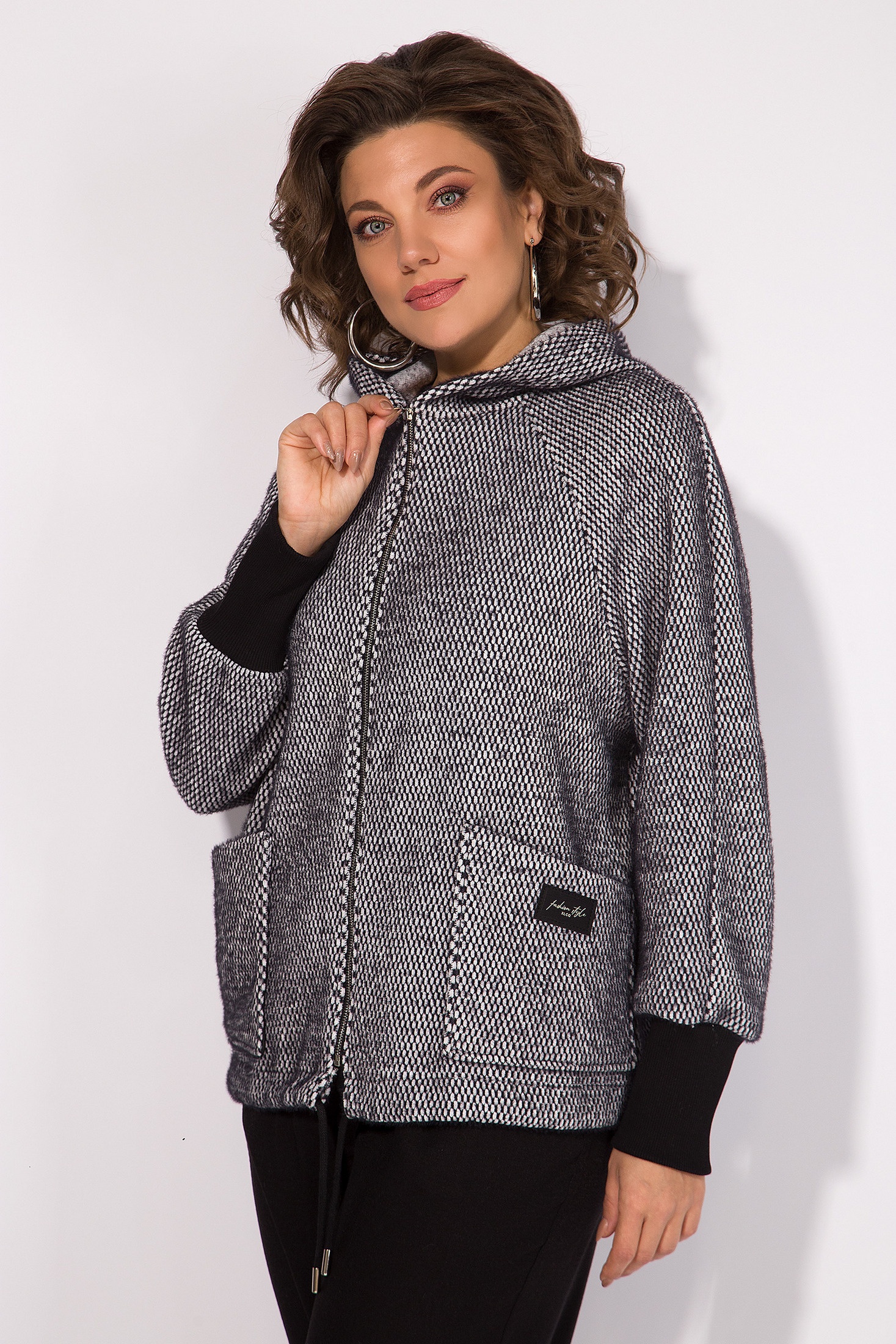 Кардиган 1472 черный Liliana-style фото 4 Кардиган 1472 черный Liliana-style фото 4