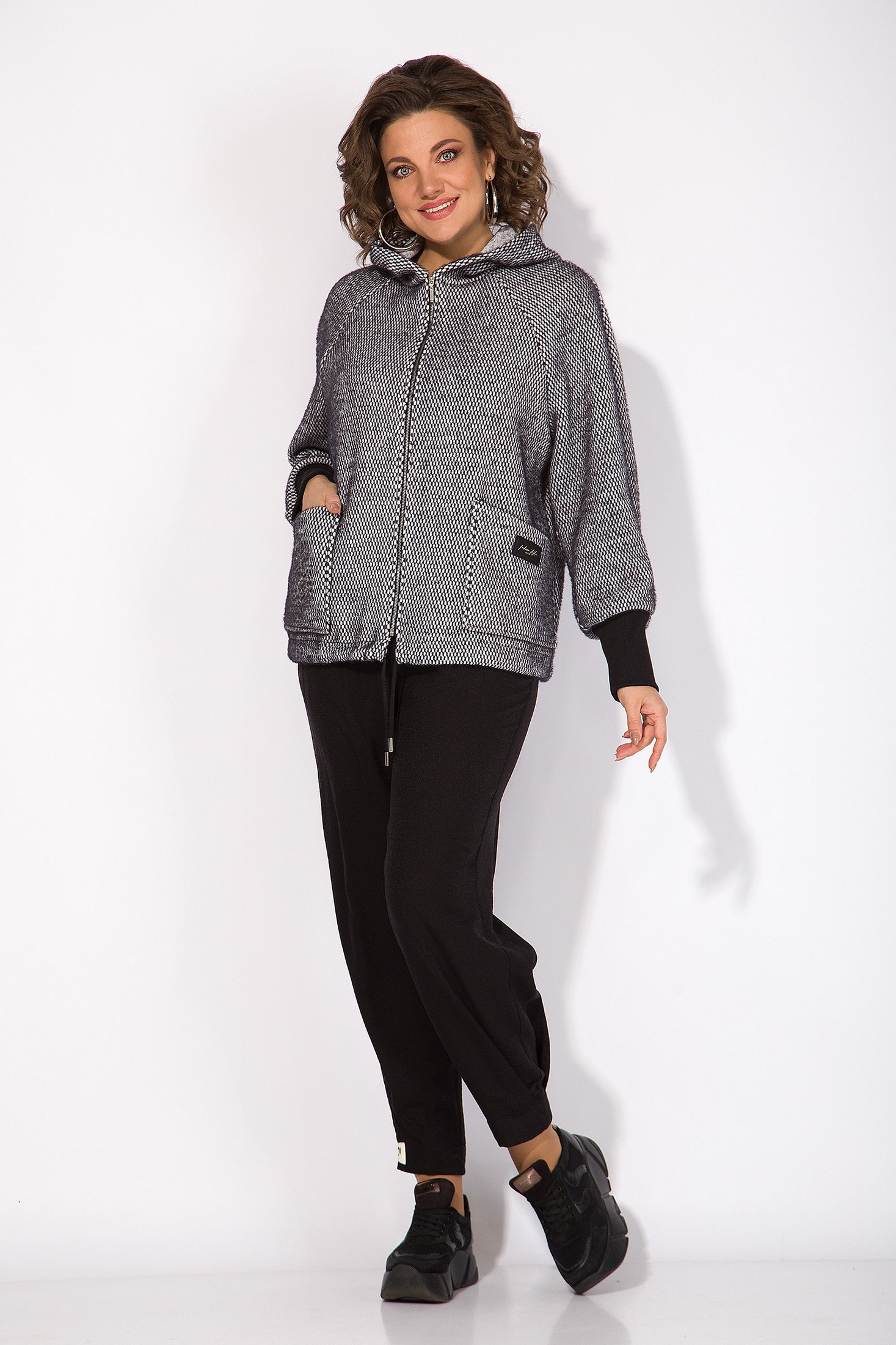 Кардиган 1472 черный Liliana-style фото 5 Кардиган 1472 черный Liliana-style фото 5